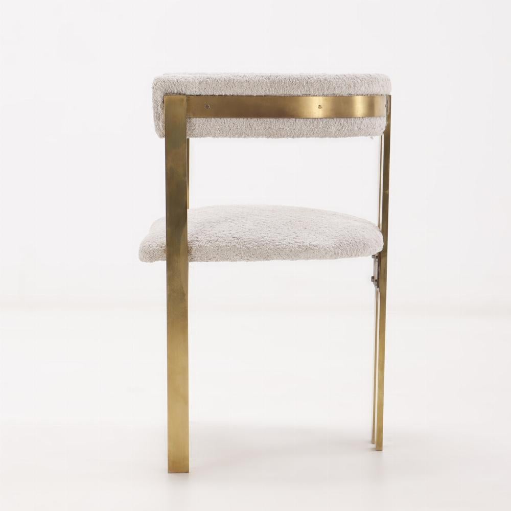 Mid-Century Modern Un ensemble rare de chaises en laiton et en fer attribué à Afra et Tobia Scarpa 1960.  en vente