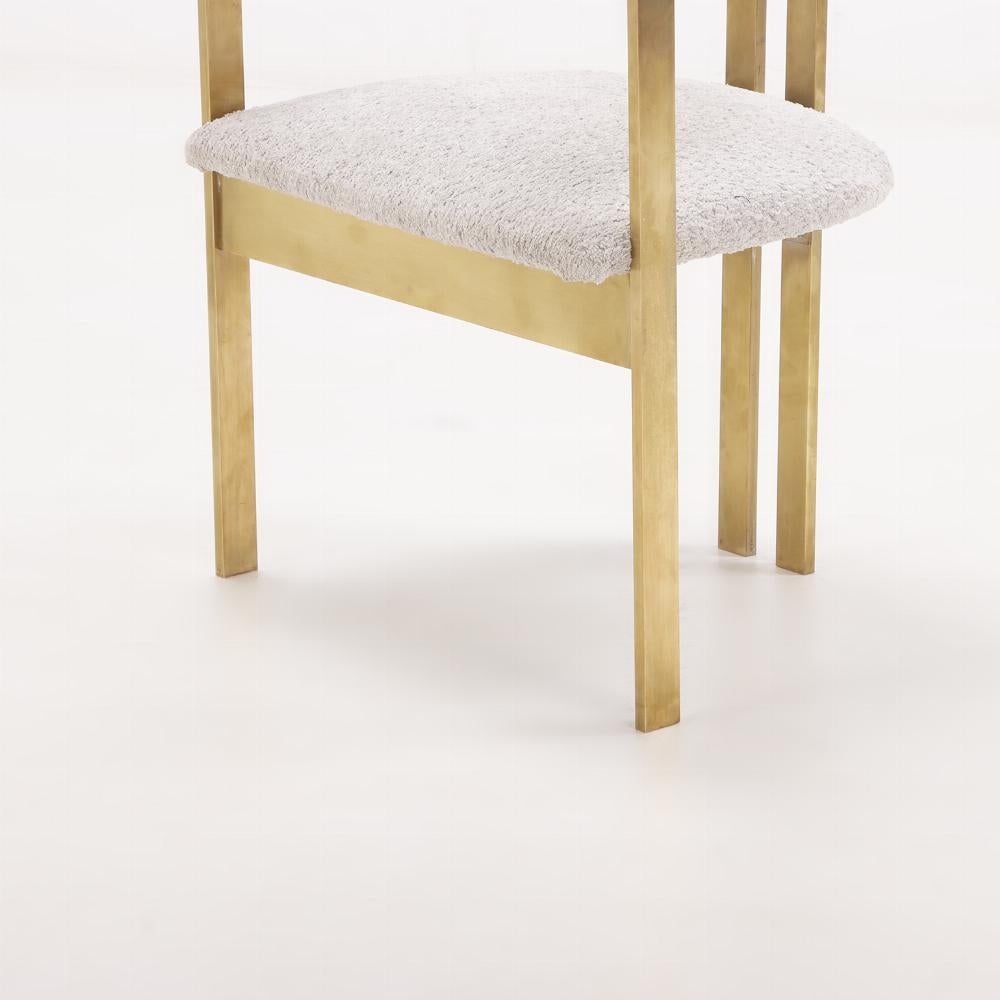 italien Un ensemble rare de chaises en laiton et en fer attribué à Afra et Tobia Scarpa 1960.  en vente