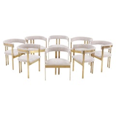 Used A rare set of brass and iron chairs attributed to Afra and Tobia Scarpa 1960. 