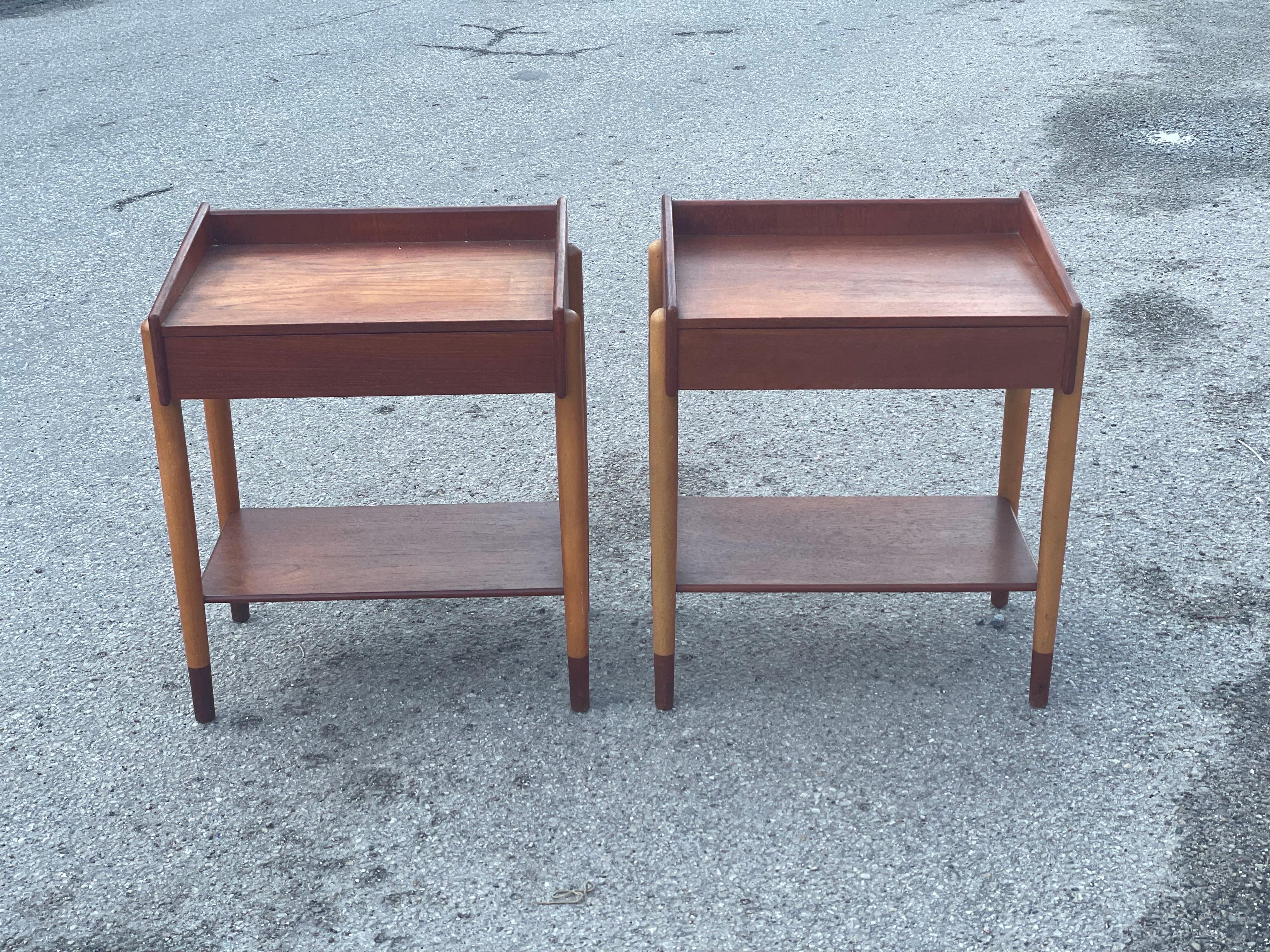 Mid-Century Modern Rare Set of Børge Mogensen Nightstands Model 148. Danish Design from 1952 For Sale