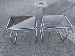 Rare Set of Bruno Mathsson Chrome Nightstands from the 1970´s