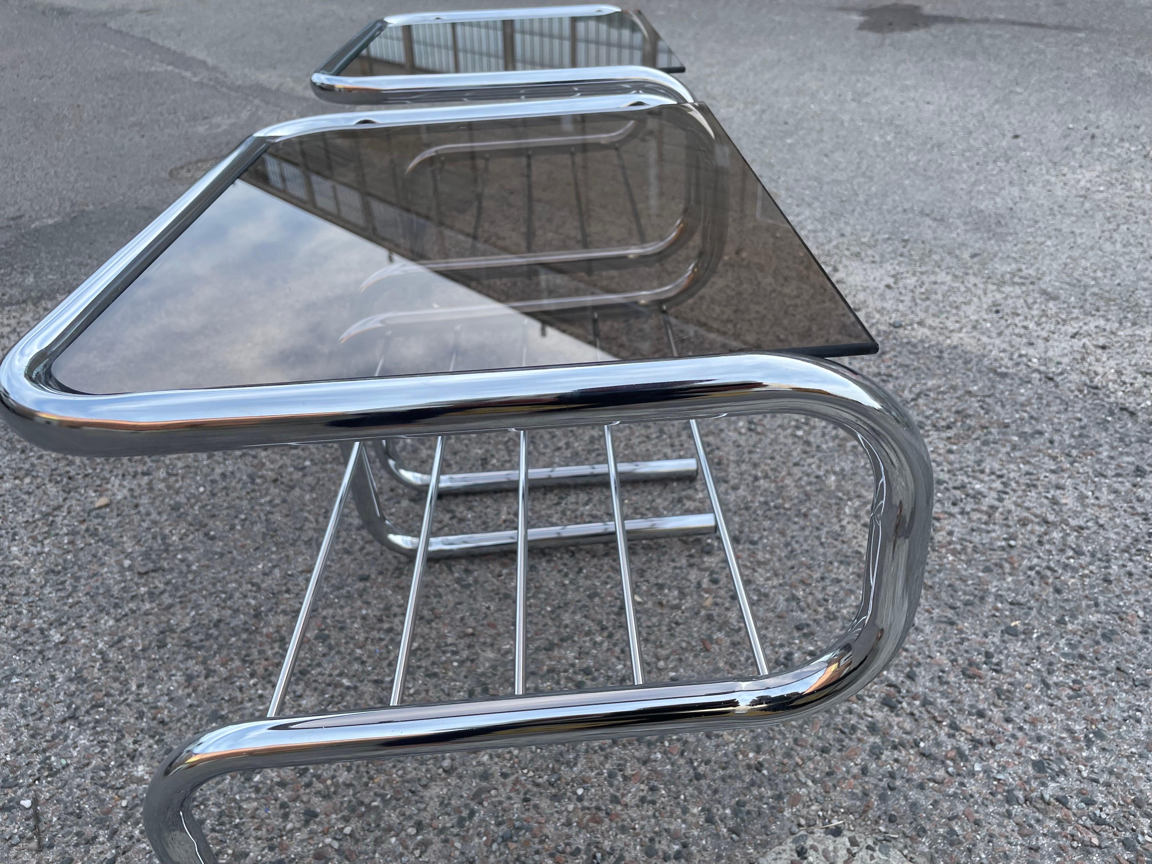 Rare Set of Bruno Mathsson Chrome Nightstands from the 1970´s For Sale 2