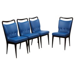 Rare Set of Four Side Chairs by Arredamenti ISA
