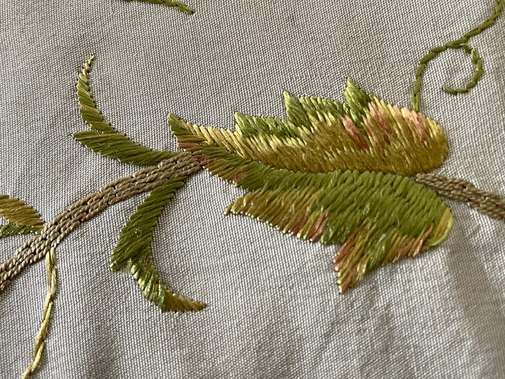 Seven Floral Embroidered Silk Curtains Parham House Sussex 104