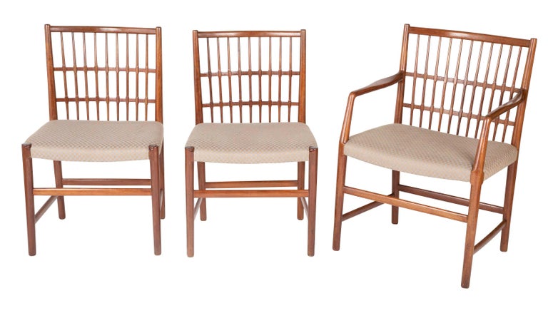 Mid-Century Modern Rare Set of Six Hans Wegner Dining Chairs with Paper Labels For Sale