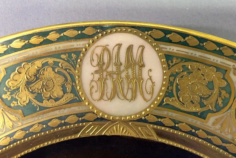 Rare Set of Twelve Late 19th Century German Dresden Porcelain Collector