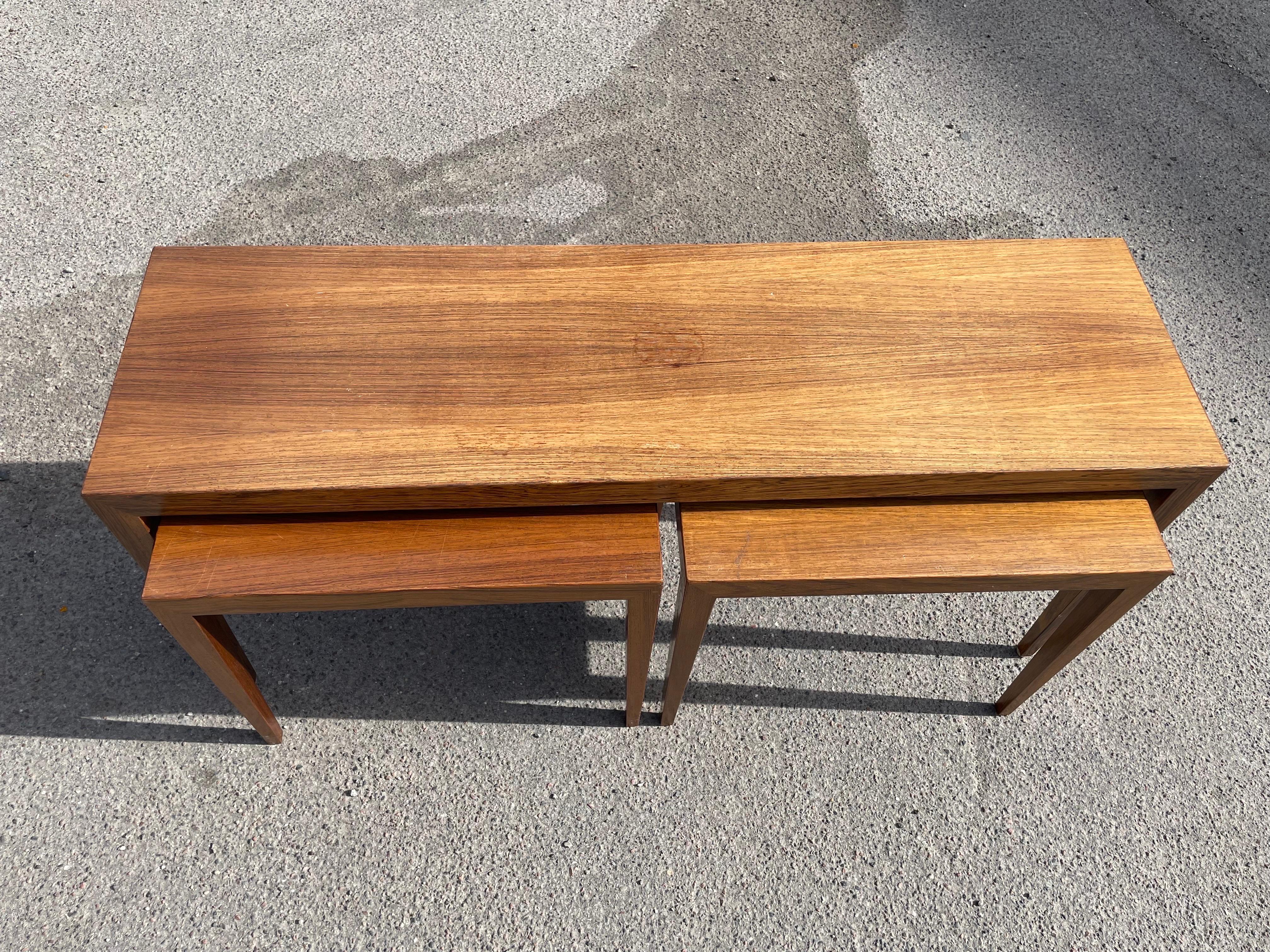 Rare Severin Hansen Nesting Table Set from the 1960s For Sale 1