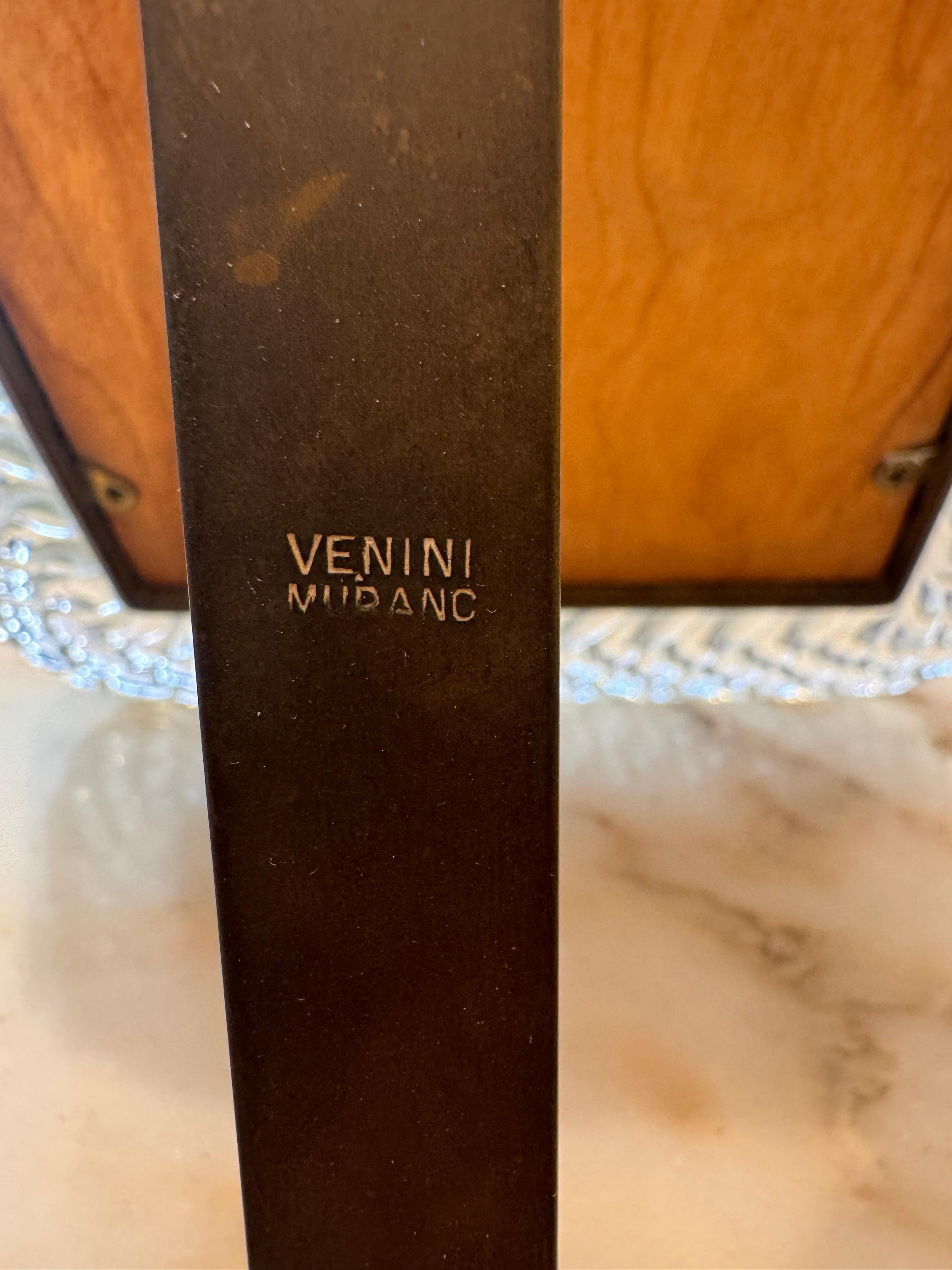 A rare signed Venini Murano glass picture frame In Good Condition For Sale In London, GB