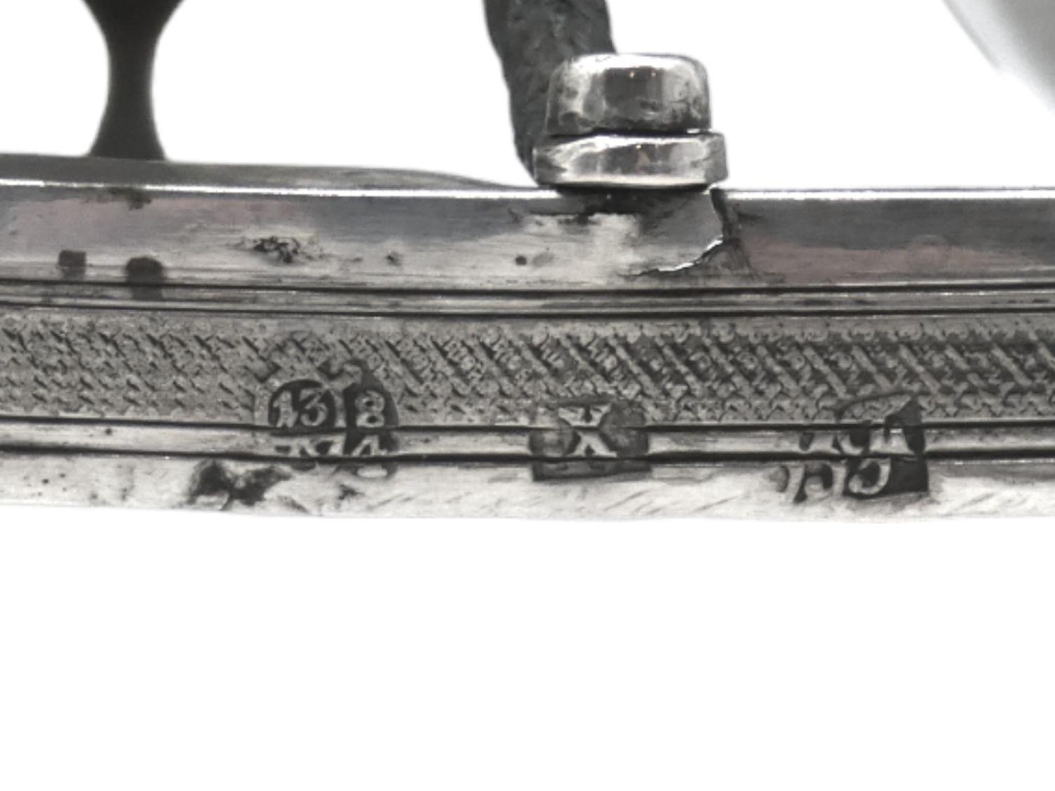 Raro plato de plata para el séder de Pascua, Austria 1844 Judaica en Bastante bueno estado para la venta en New York, NY
