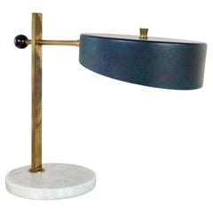 una rara lampada da tavolo Stilux in marmo e ottone, 1950