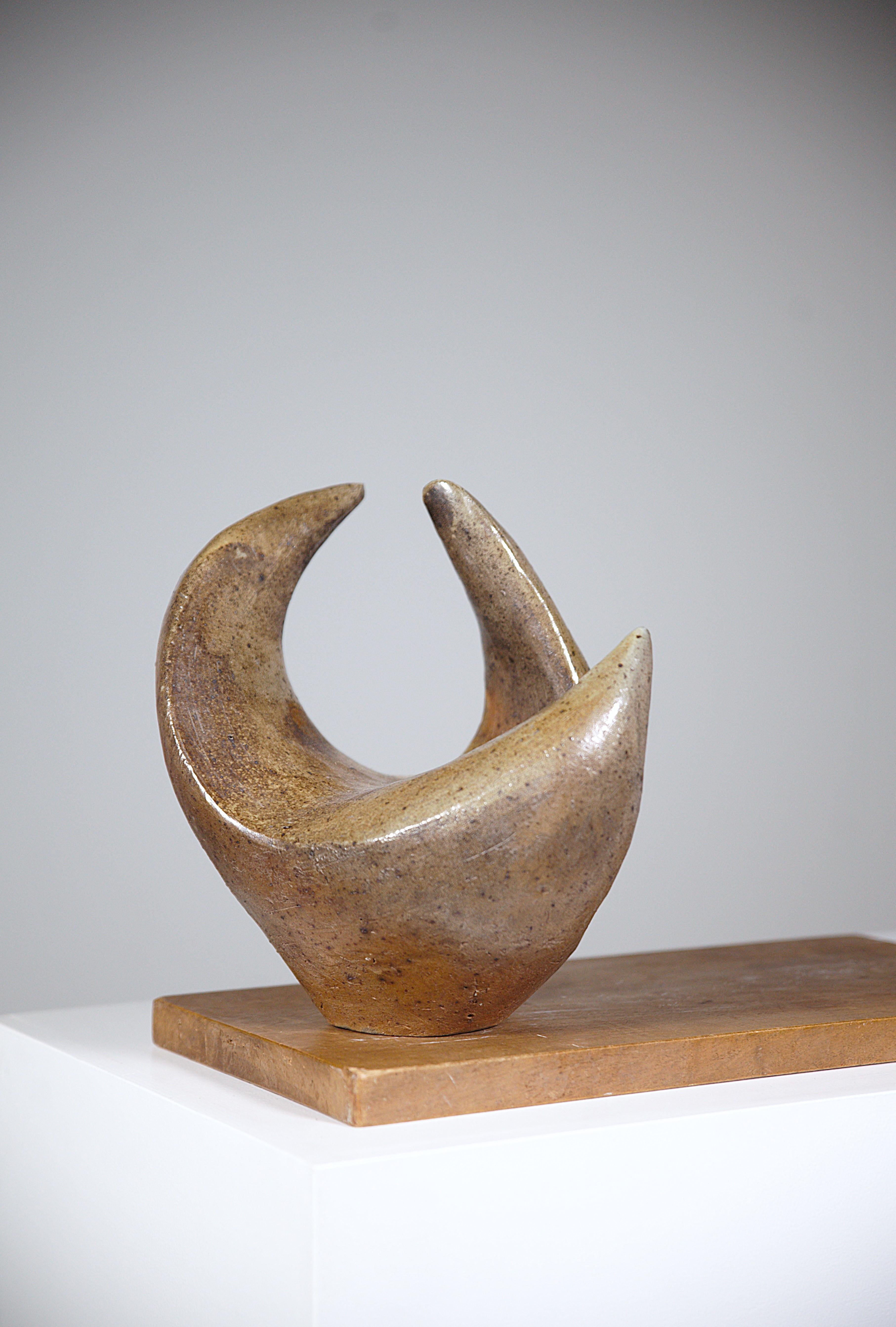 Rara escultura de gres de Elisabeth Joulia La Borne Francia Años 60 en venta 9