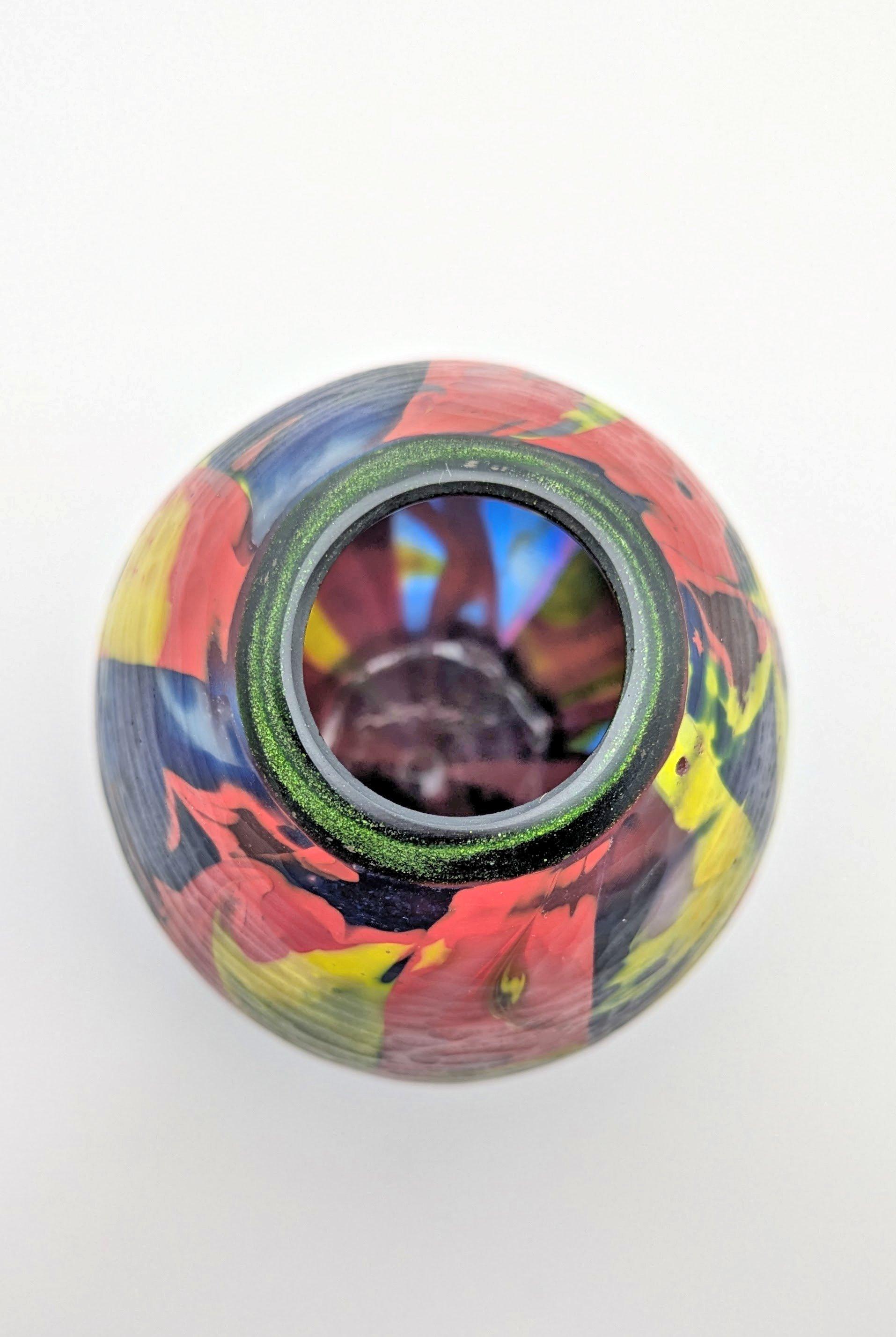 Un raro vaso roll up in vetro di Studio A di Klaus Moje, realizzato a Canberra nel 1995 In condizioni buone in vendita a Aachen, DE