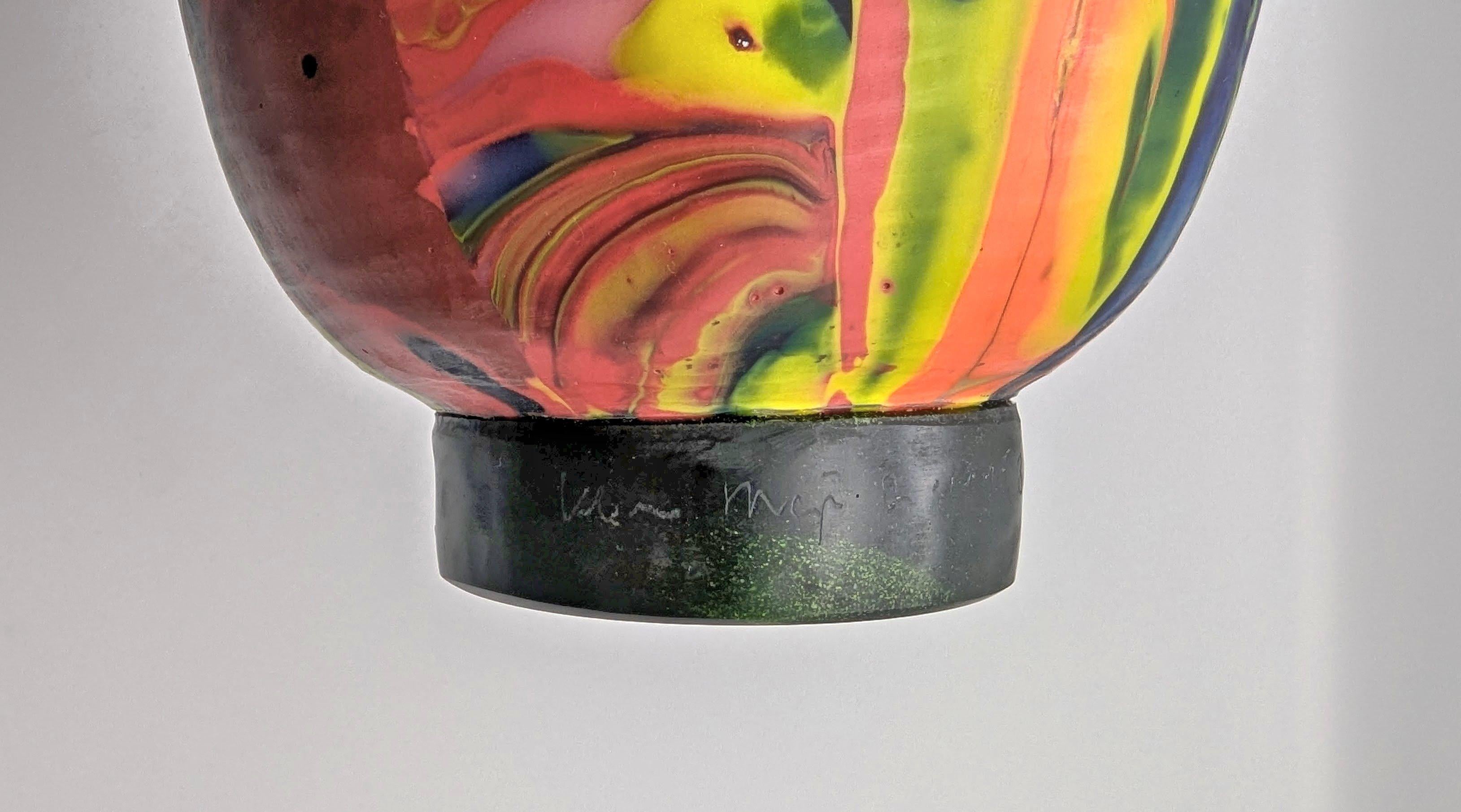 Un raro vaso roll up in vetro di Studio A di Klaus Moje, realizzato a Canberra nel 1995 in vendita 1