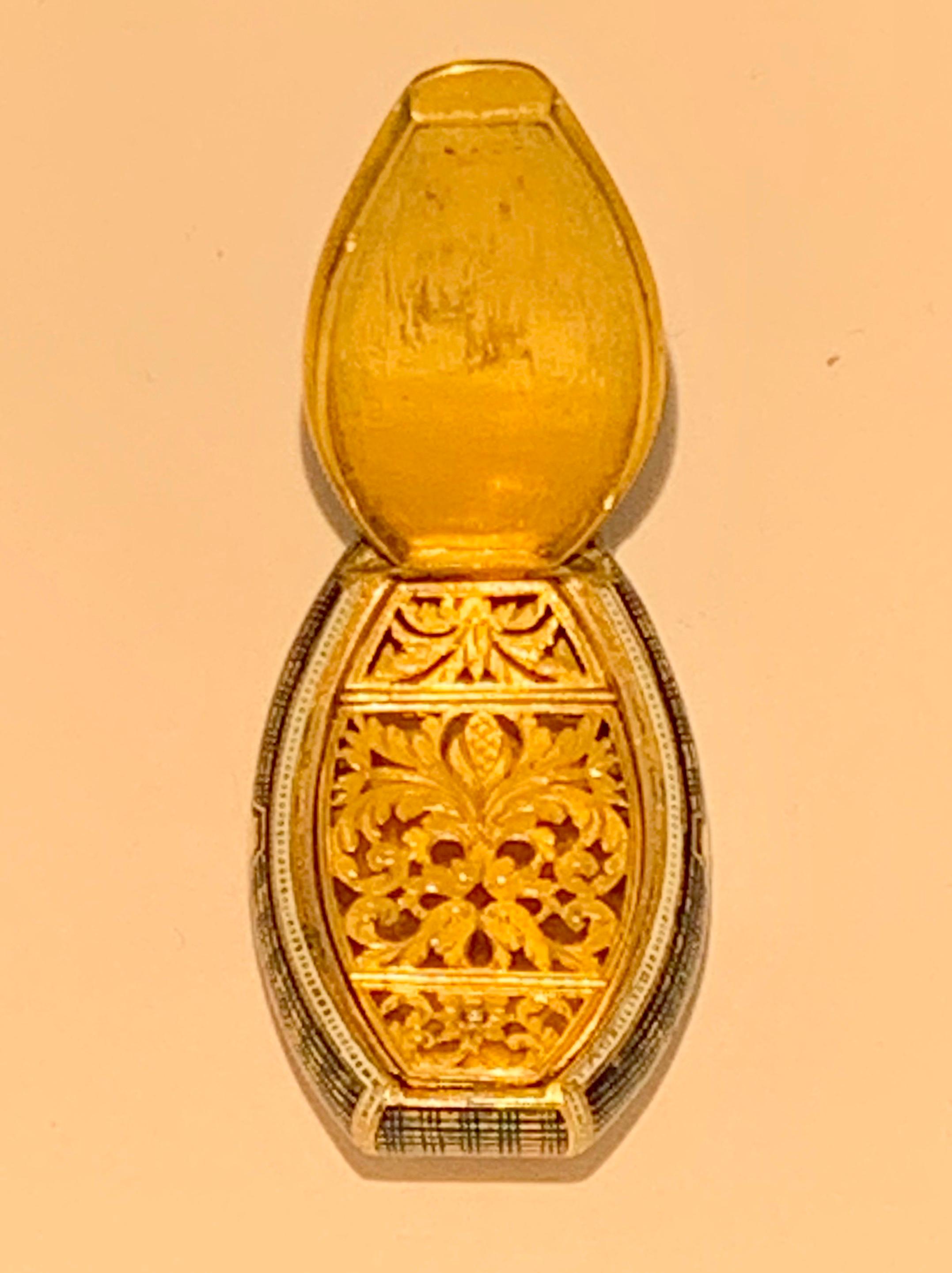 Seltene Schweizer Gold & Emaille Jeweled Vinaigrette Box Late 18th C. im Angebot 4