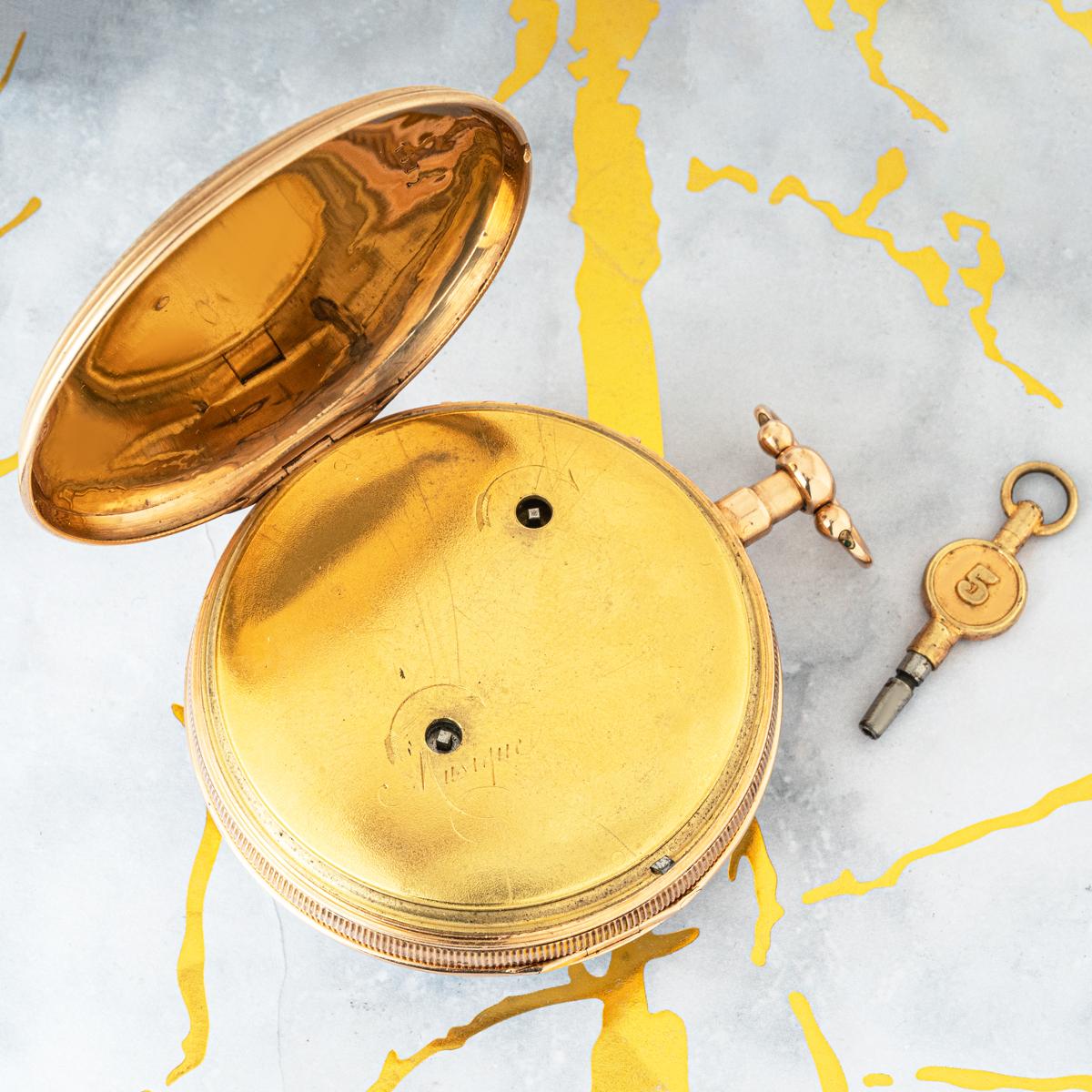 Femenino o masculino A Rare Swiss Musical Quarter Repeater Pocket Watch C.1820s en venta