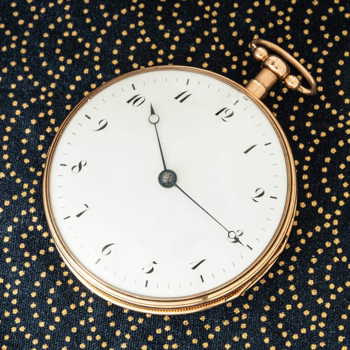 A Rare Swiss Musical Quarter Repeater Pocket Watch C.1820s en venta 3