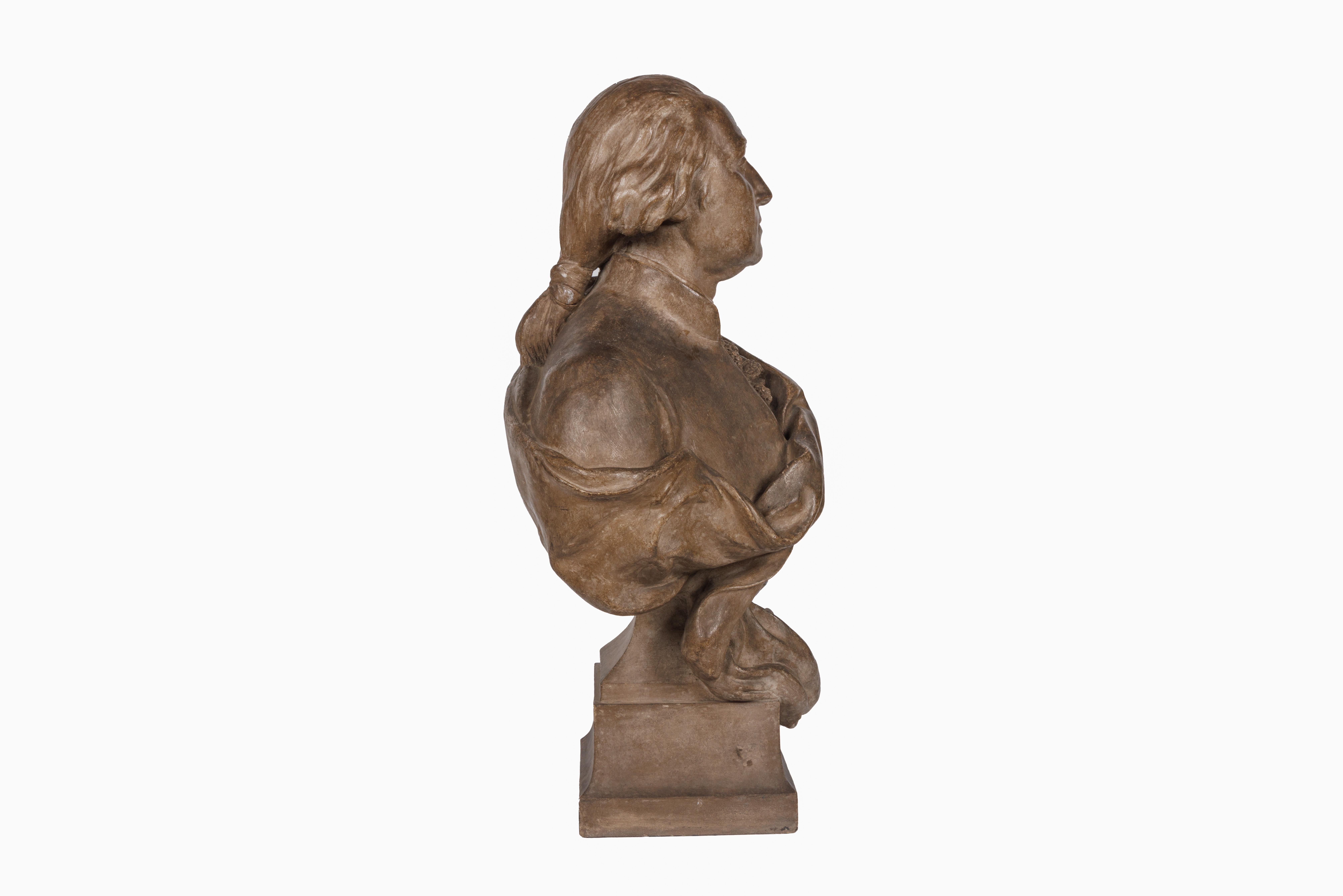 A Rare Terracotta Bust of George Washington by Delaplanche C. 1850 3