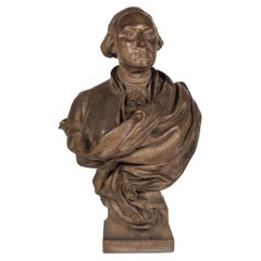 A Rare Terracotta Bust of George Washington by Delaplanche C. 1850
