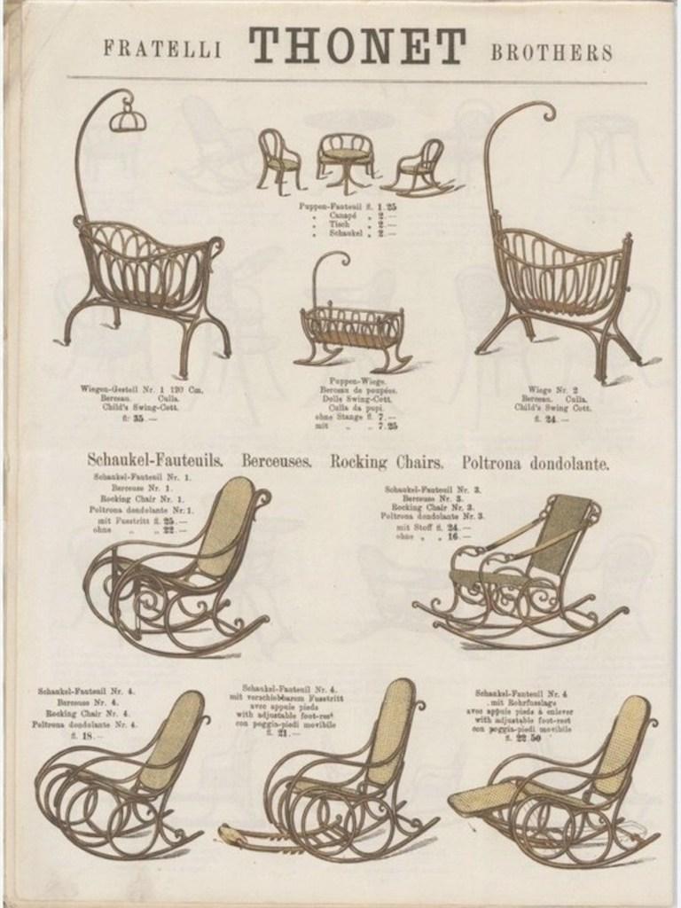Late 19th Century A Rare Thonet Number 3 Bentwood Rocking Chair For Sale