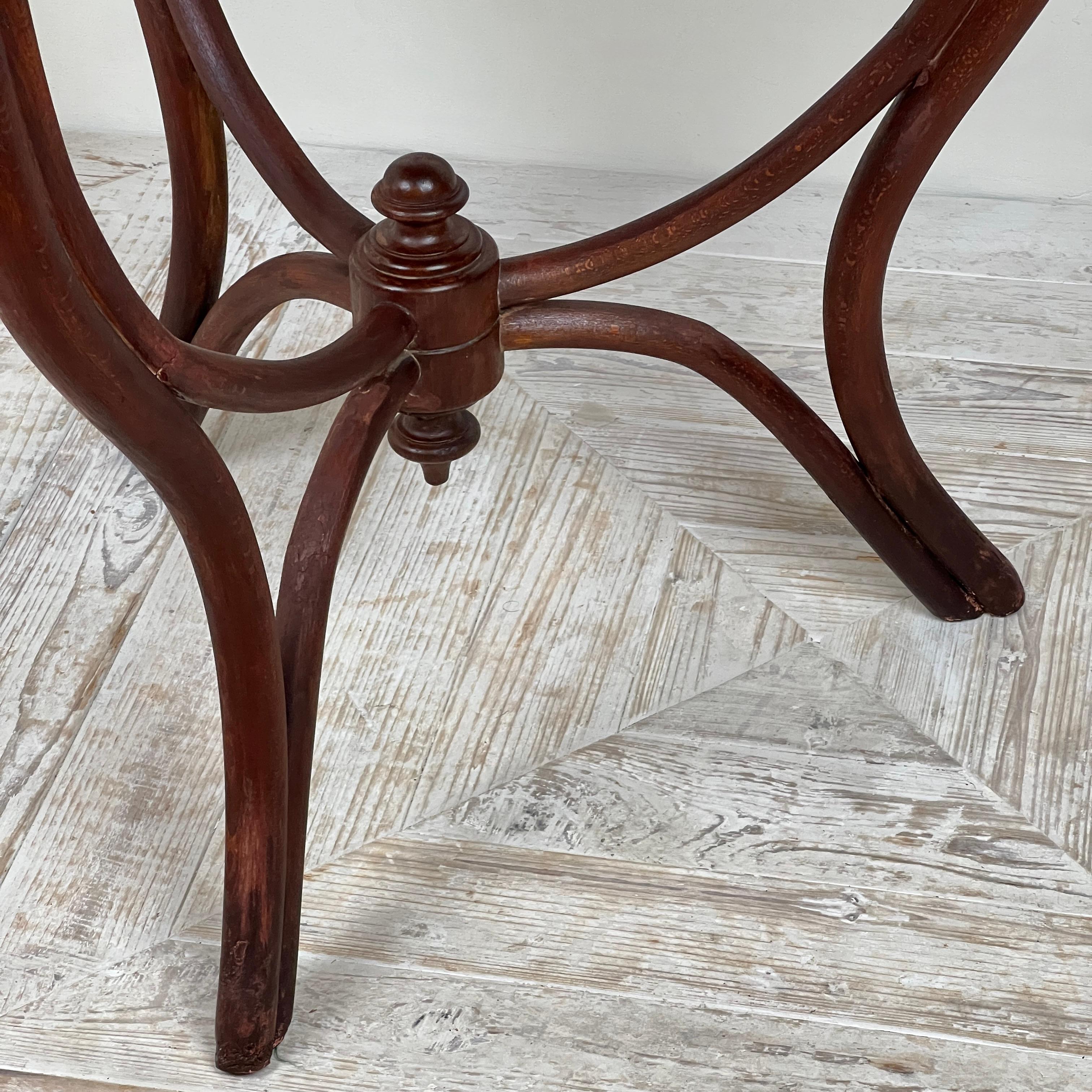 Art Nouveau A Rare Triangular Thonet Bentwood Card Table, Circa 1900 For Sale