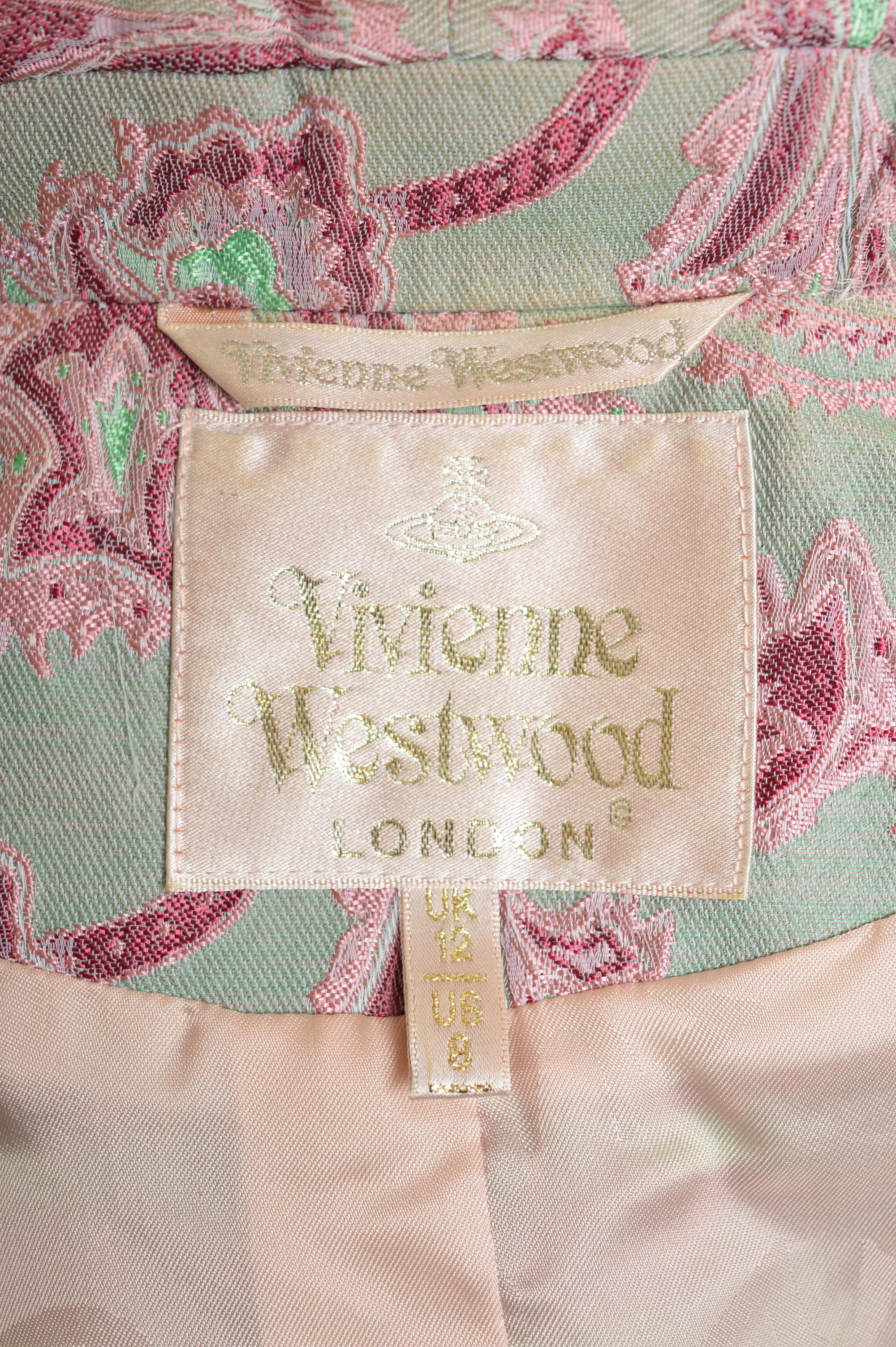 Chaqueta - Blazer de jacquard de cachemira de Vivienne Westwood, poco común y sin fechar en venta 3