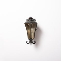 A Rare & Unique Copper & Bevelled Glass Wall Lantern by C.A. Vandervell & Co Lon