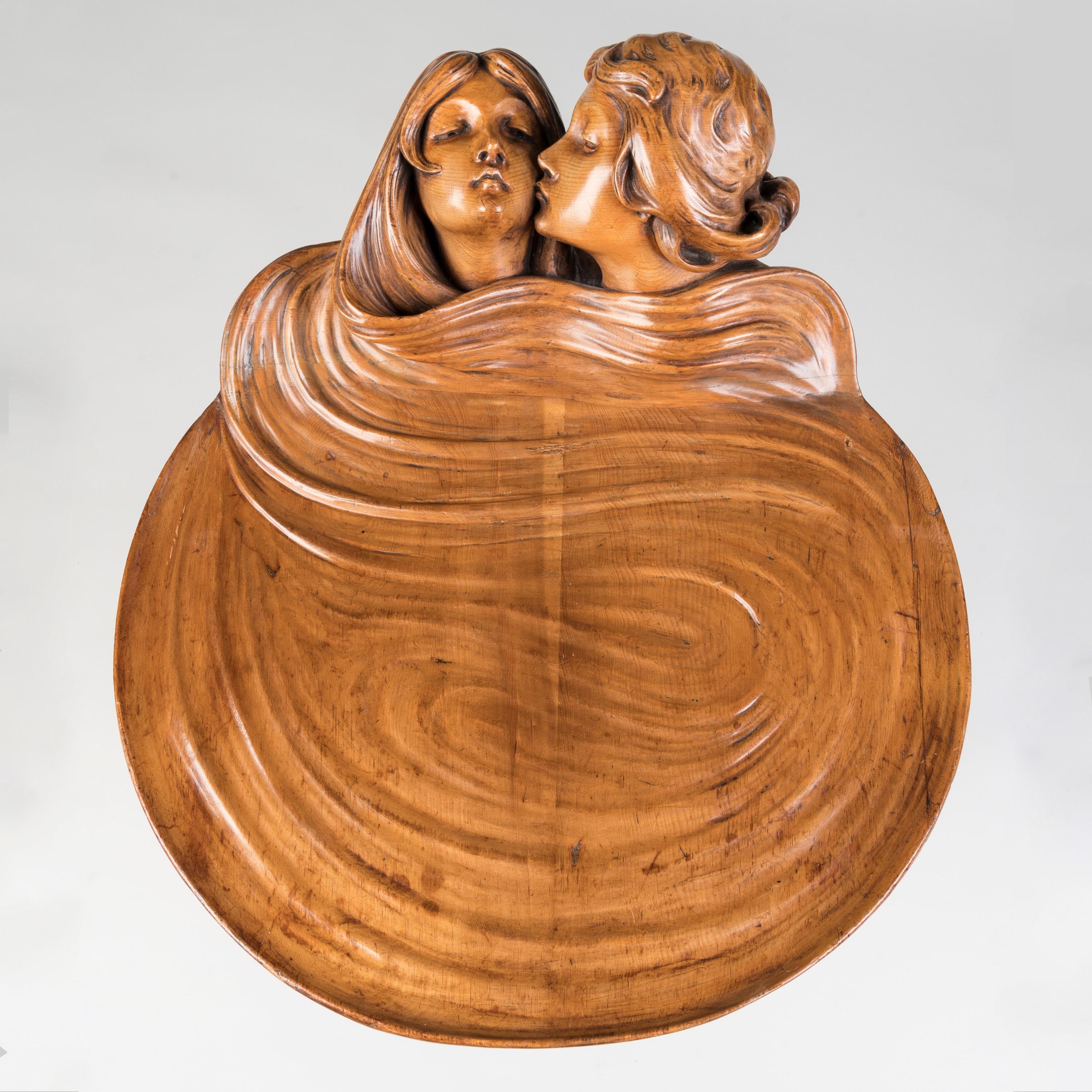 Français Table Guéridon Art Nouveau rare et inhabituelle en vente