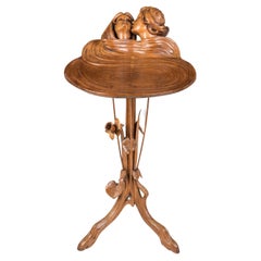 Table Guéridon Art Nouveau rare et inhabituelle