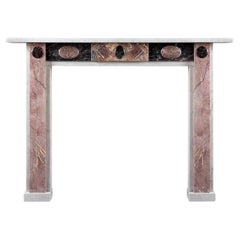 A Rare & Unusual Early 19th Century Carrara Marble & Devonshire Fossil Fireplace