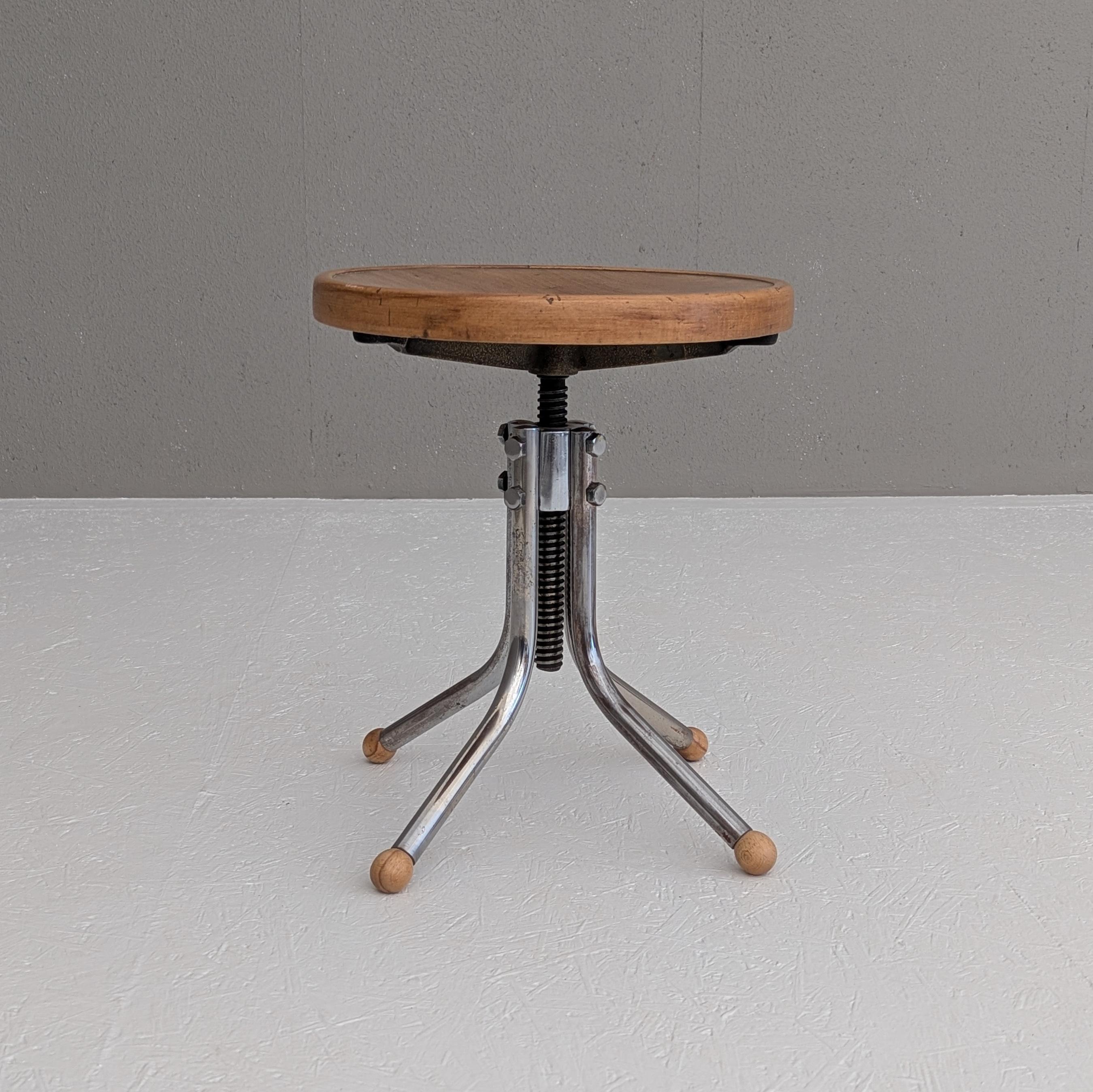 A rare variant of stool mod. no. B 195, designed by Marcel Breuer 1