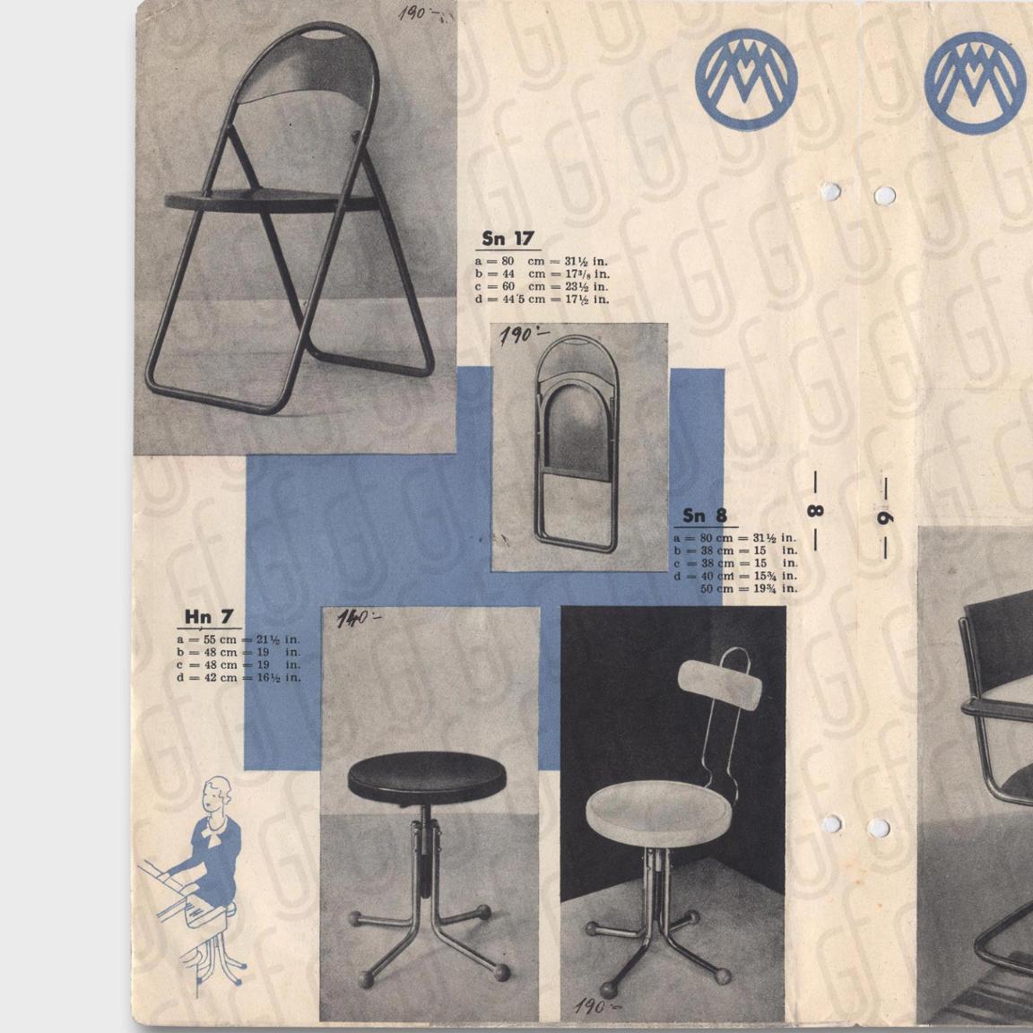 A rare variant of stool mod. no. B 195, designed by Marcel Breuer 7