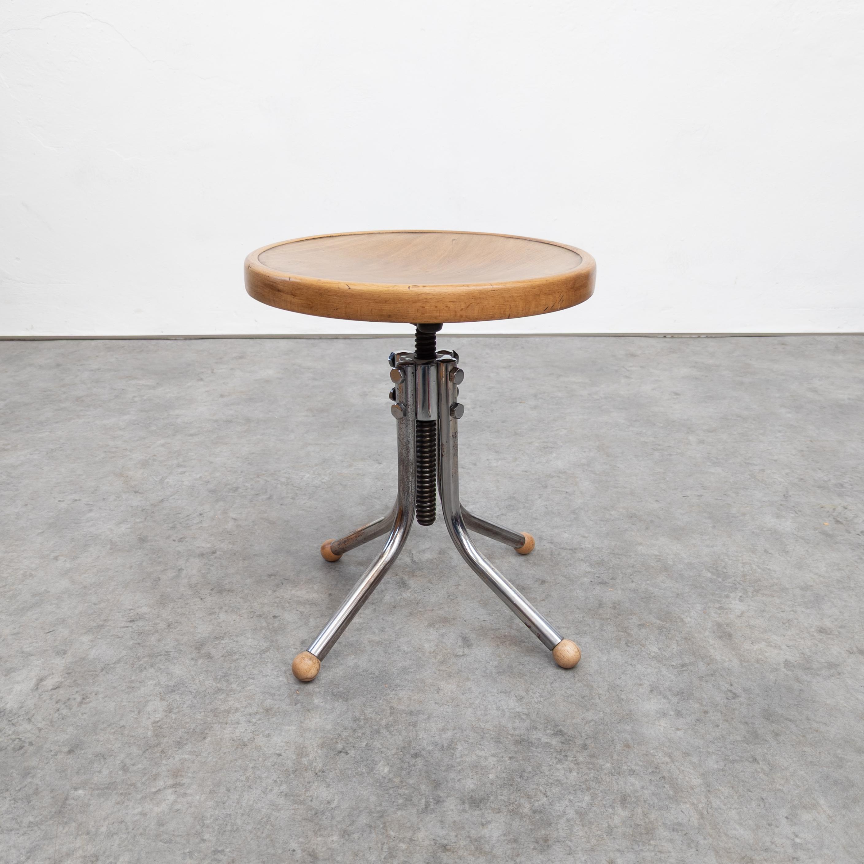 Czech A rare variant of stool mod. no. B 195, designed by Marcel Breuer For Sale