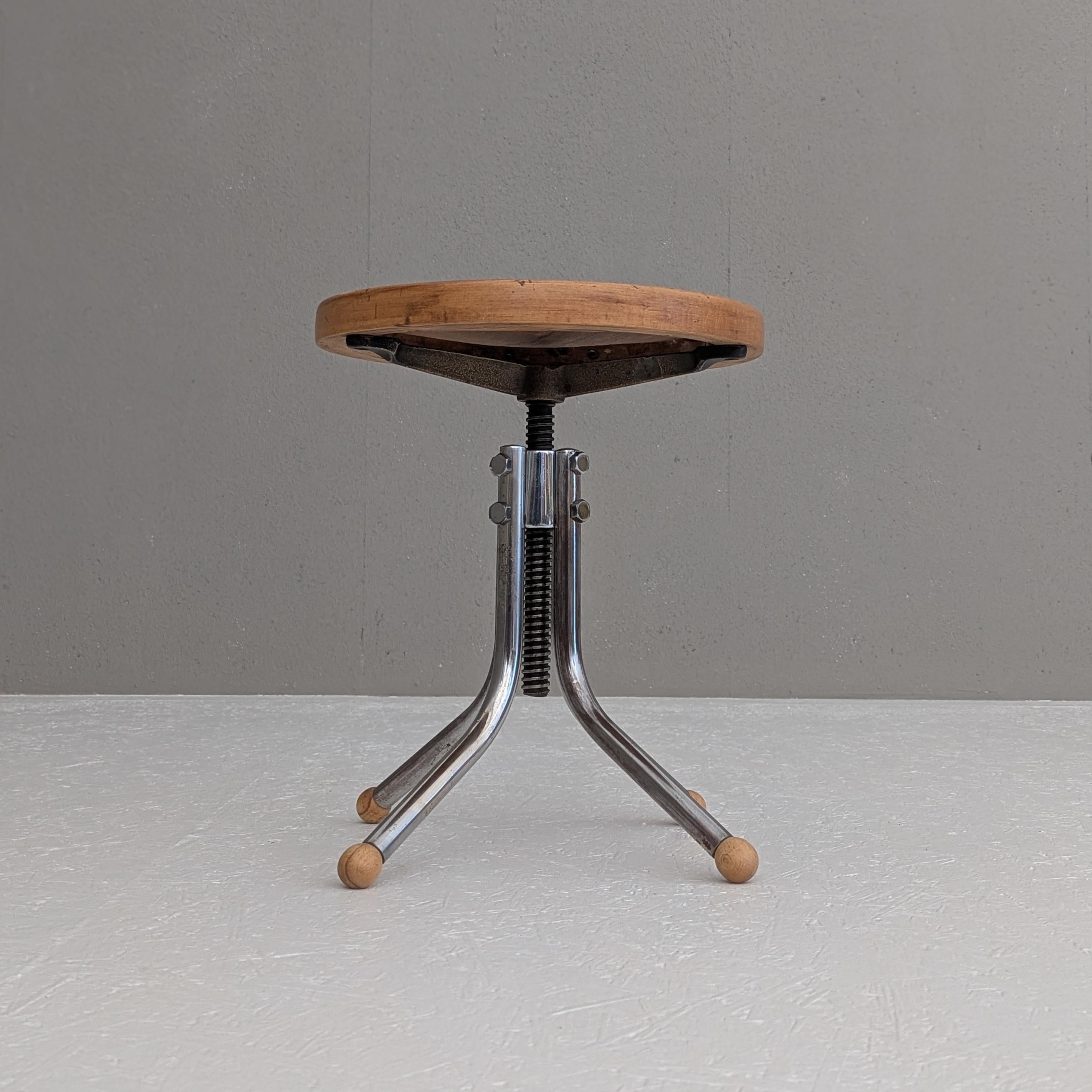 Czech A rare variant of stool mod. no. B 195, designed by Marcel Breuer