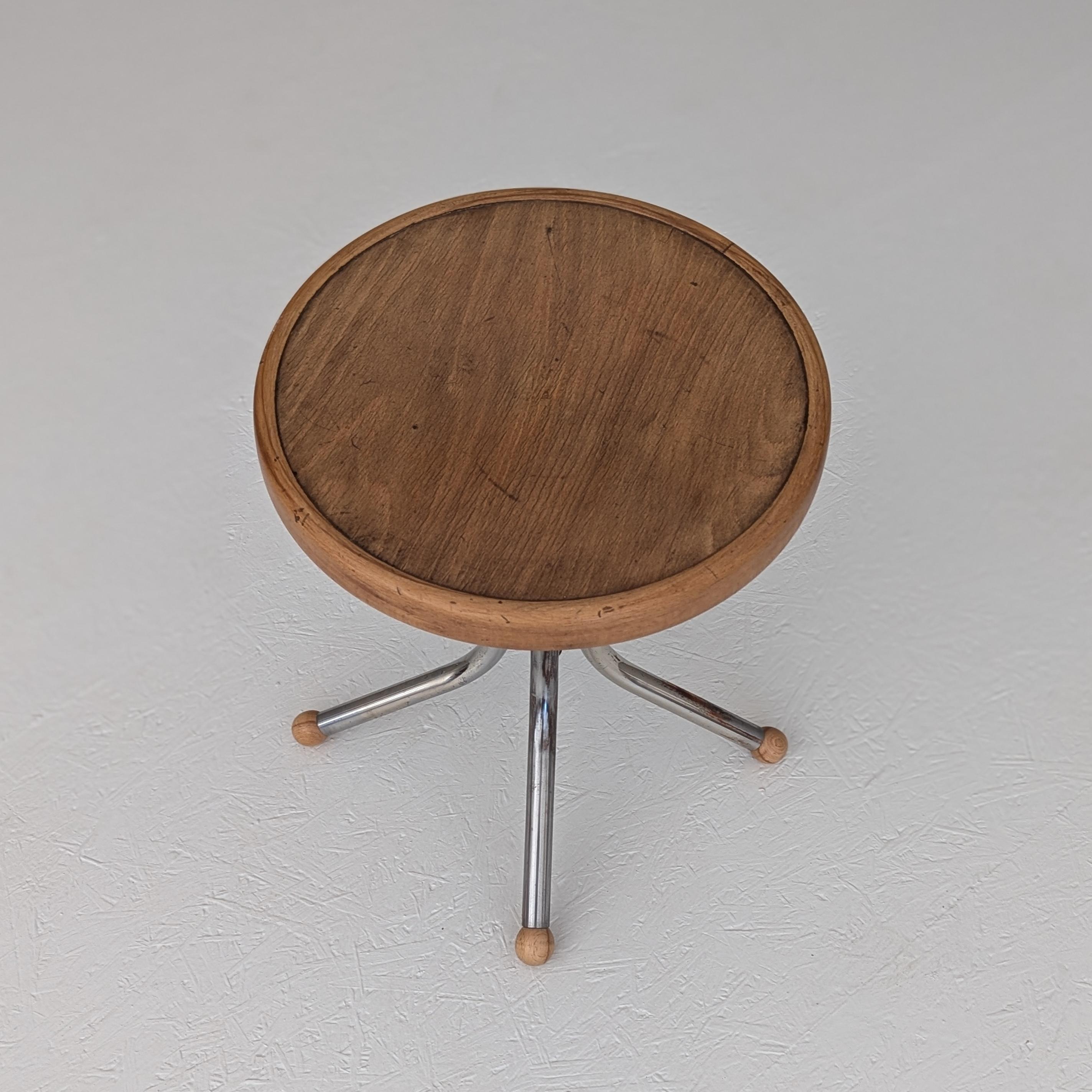 A rare variant of stool mod. no. B 195, designed by Marcel Breuer 2