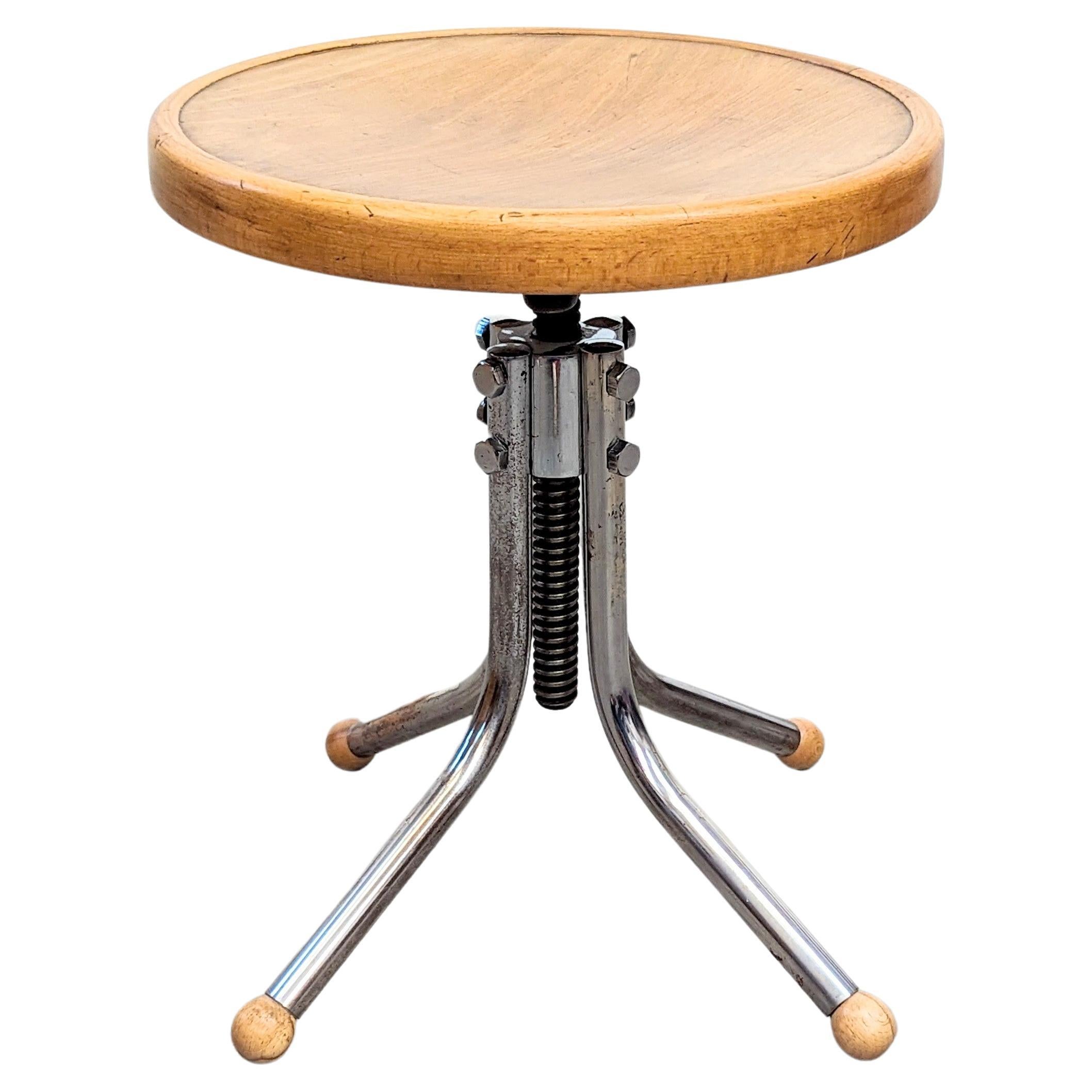 A rare variant of stool mod. no. B 195, designed by Marcel Breuer