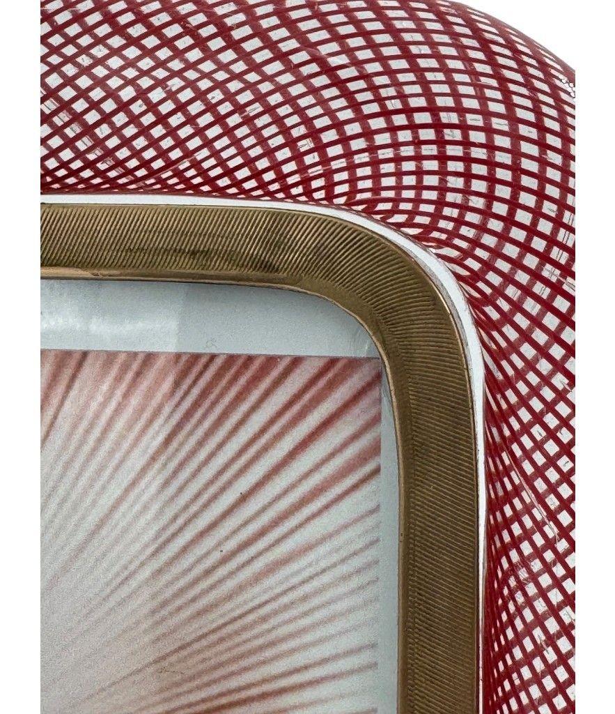 Ottone Rara cornice in vetro e ottone di Venini Murano 