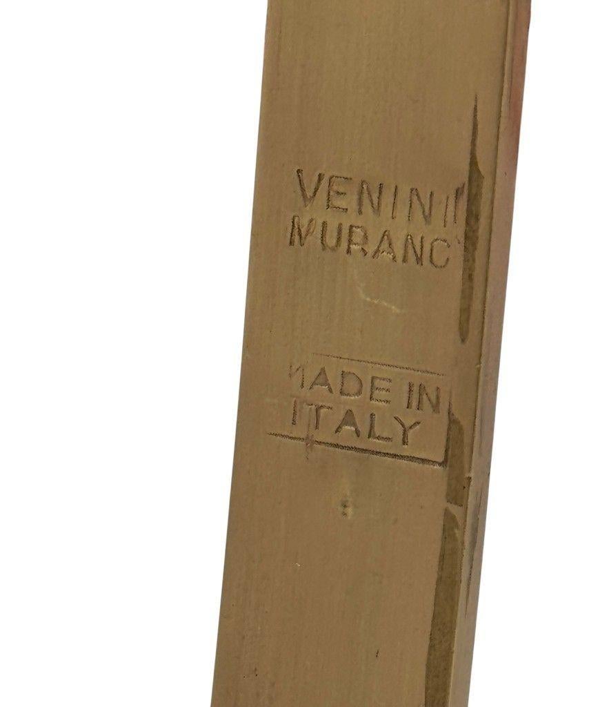 Rara cornice in vetro e ottone di Venini Murano 
