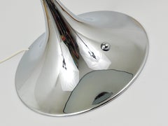 Rare Verner Panton Chrome & Grey Shade Panthella Table Lamp