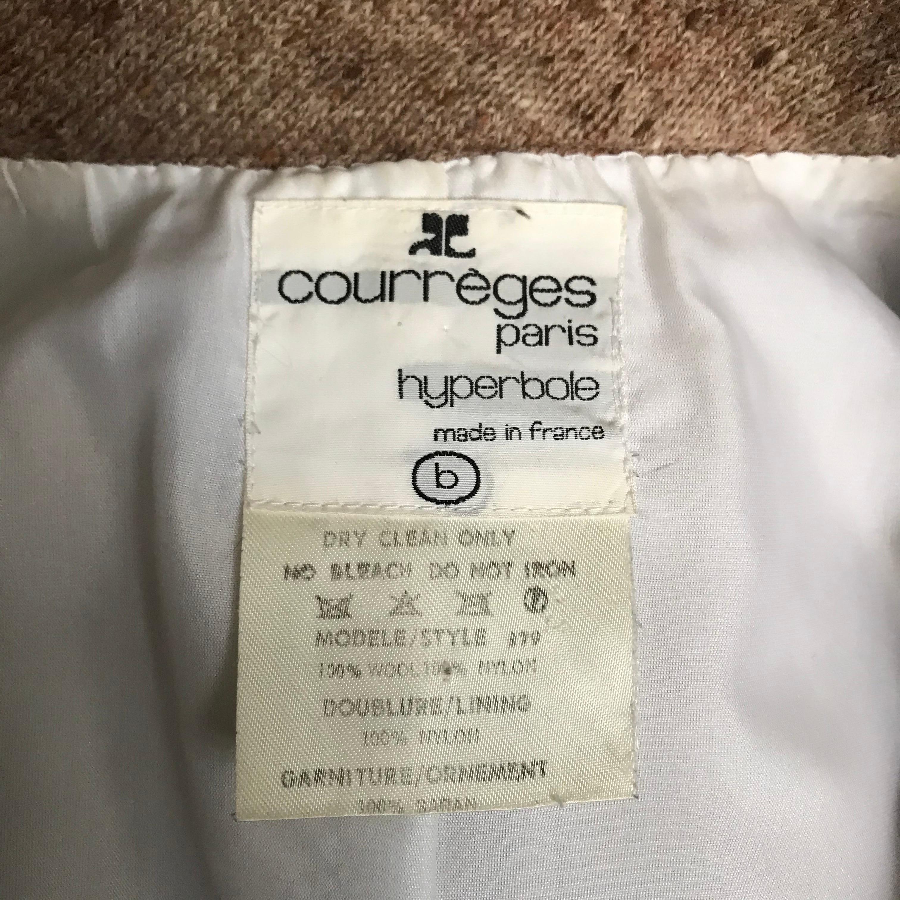 A vintage 1970’s Courrèges Paris Hyperbole wool knit zip up dress 6