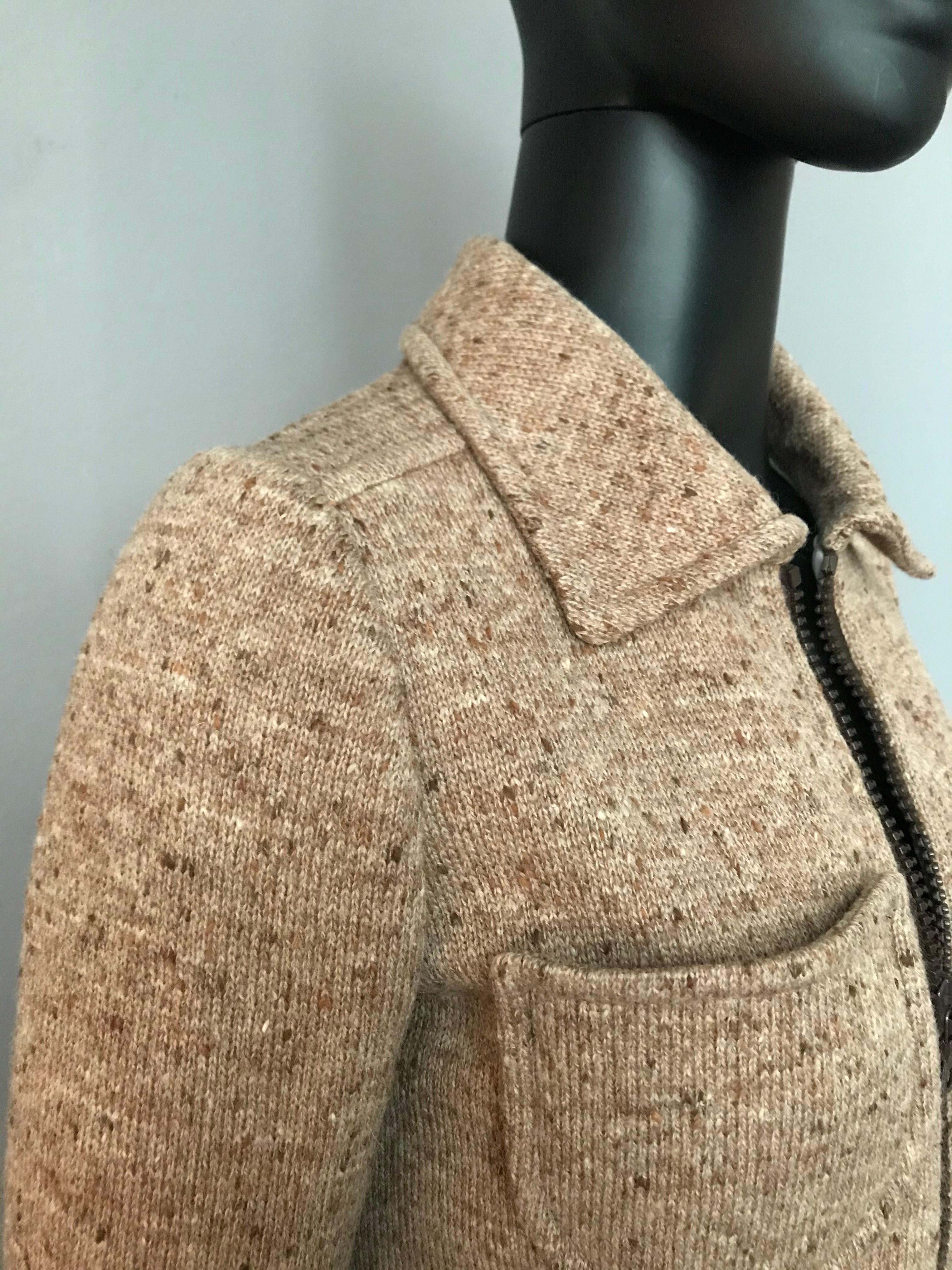 A vintage 1970’s Courrèges Paris Hyperbole wool knit zip up dress 5