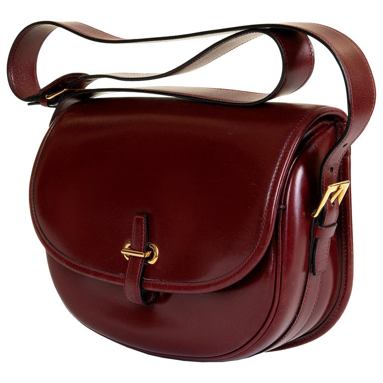 Rare sac porté épaule vintage en cuir de veau Balle de Golf Hermès sur  1stDibs