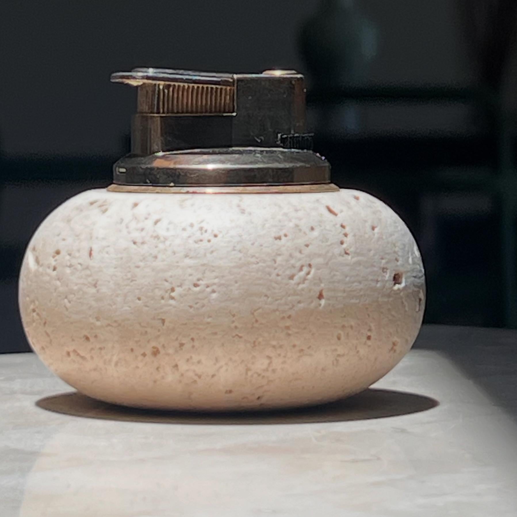 Un raro accendino d'epoca in travertino italiano, Cerri Nestore, circa 1970 in vendita 4