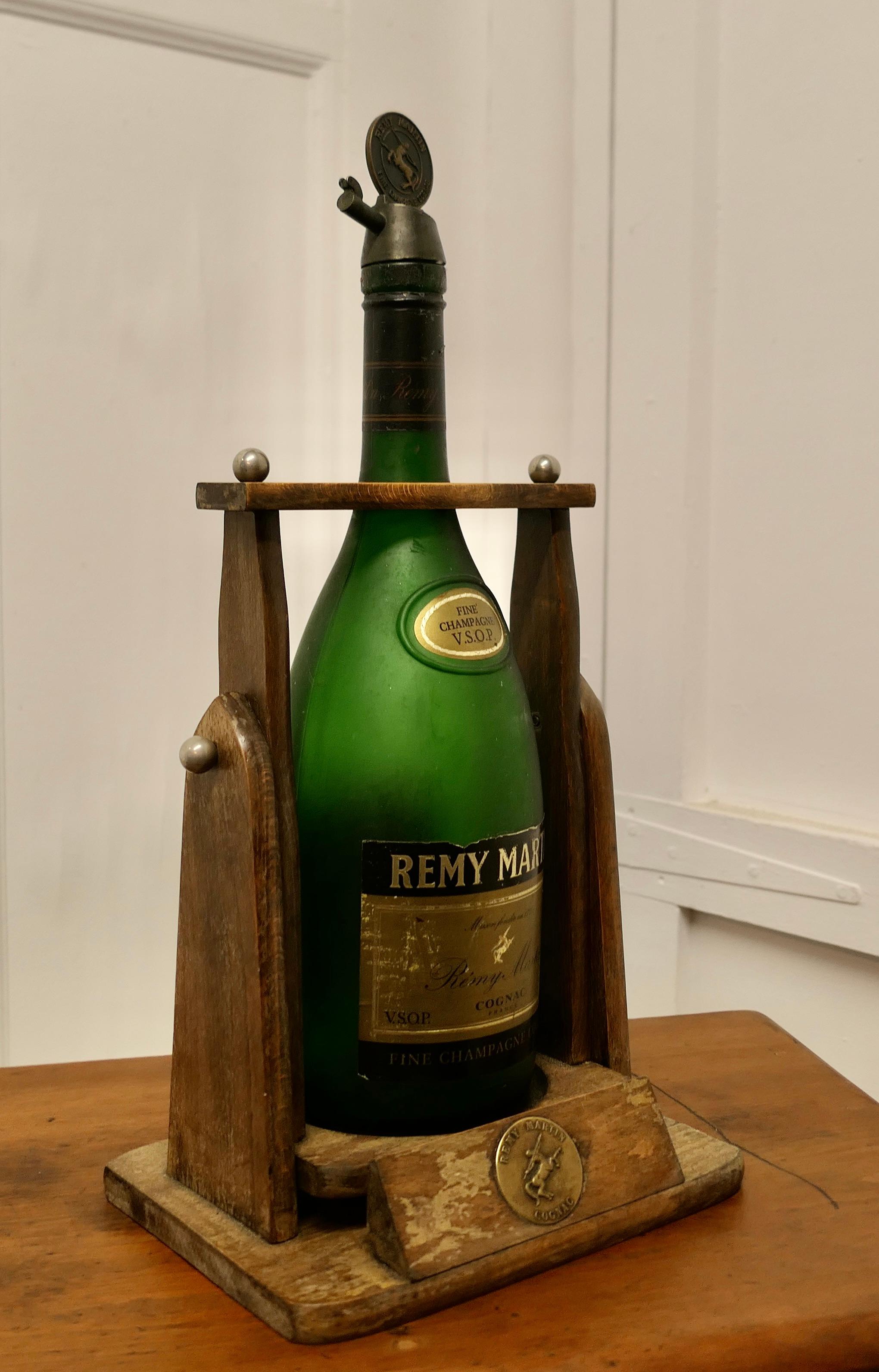 Mid-Century Modern A Rare Vintage Remy Martin 3 Litre Bottle with Original Cradle Pouring Stand   For Sale