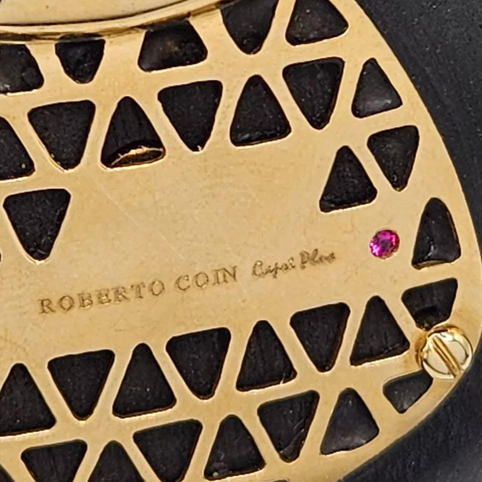 A Rare Vintage Roberto Coin Diamond & Ebony 18ct Gold & Wood Capri Plus Necklace 1