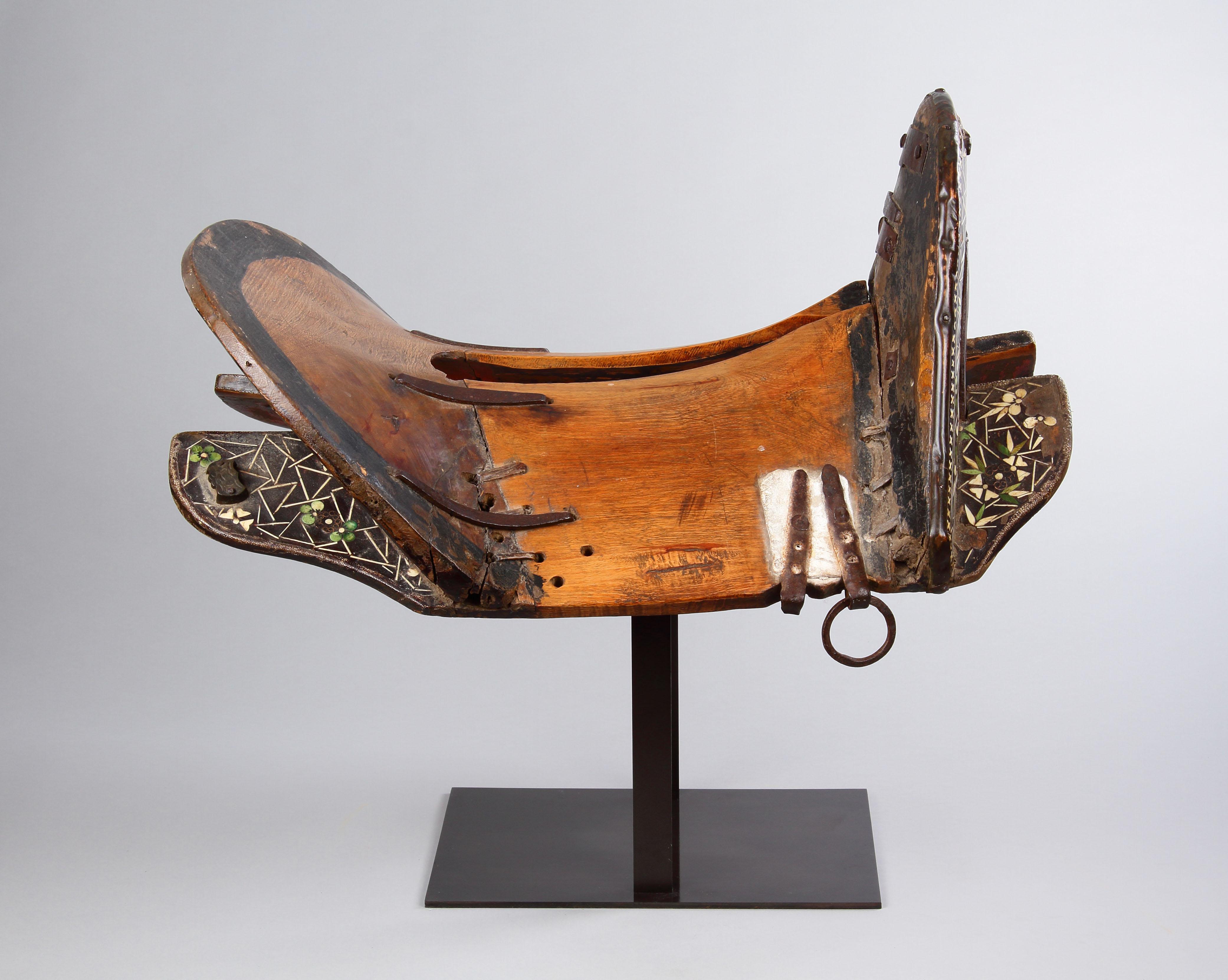 Copper A Rare Western Tibetan Horse Saddle as Used by the Kampa Horsemen For Sale