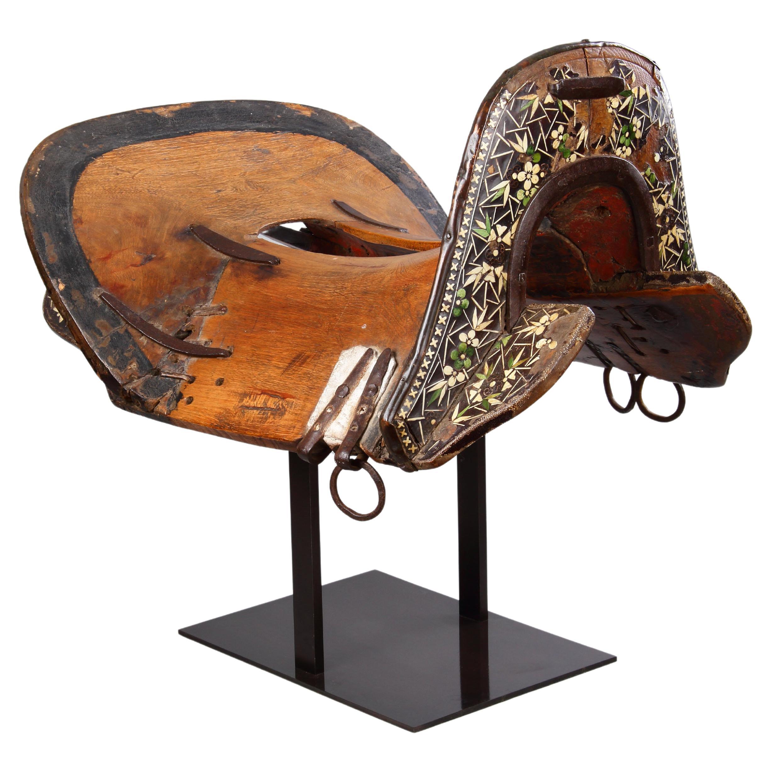 A Rare Western Tibetan Horse Saddle as Used by the Kampa Horsemen For Sale