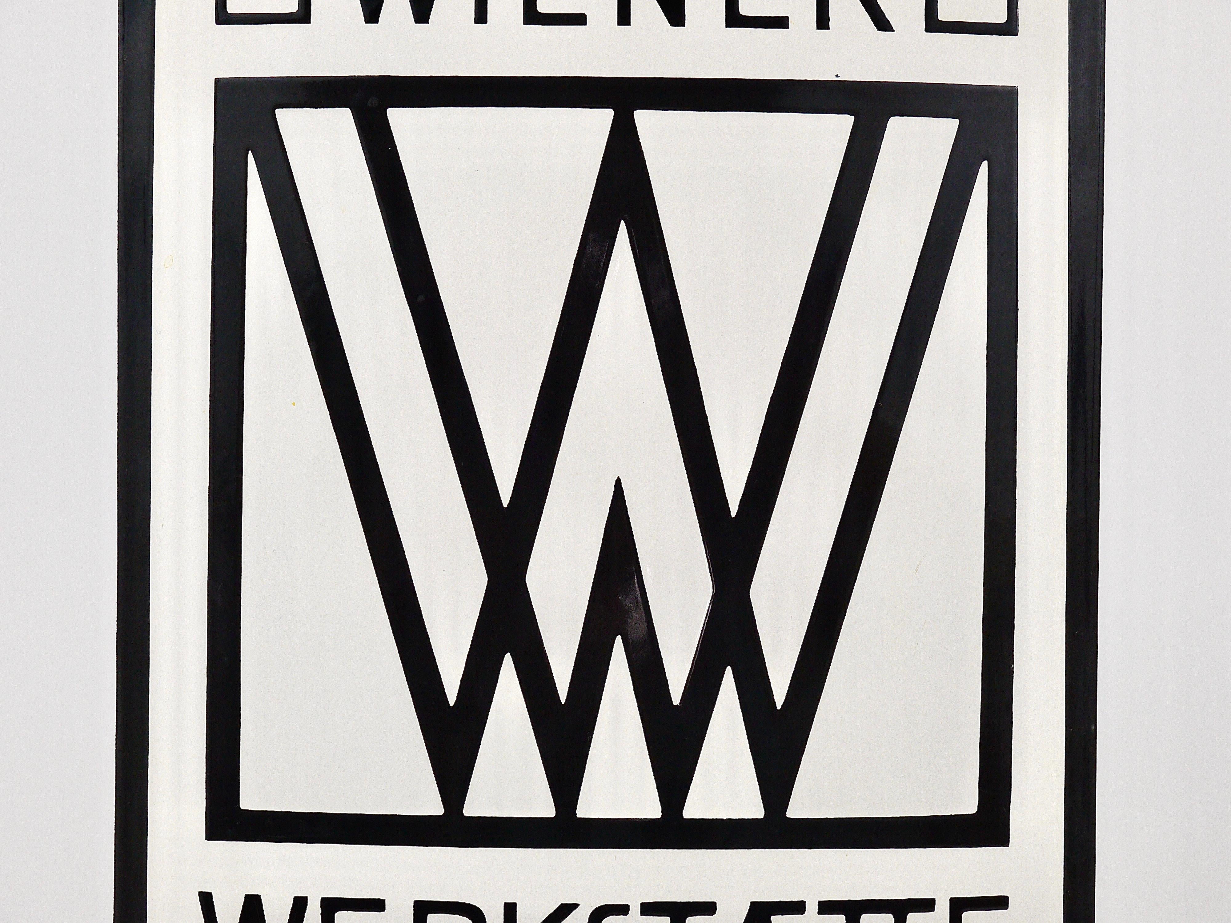 Rare Wiener Werkstaette of America Inc New York Enameled Advertising Sign 3