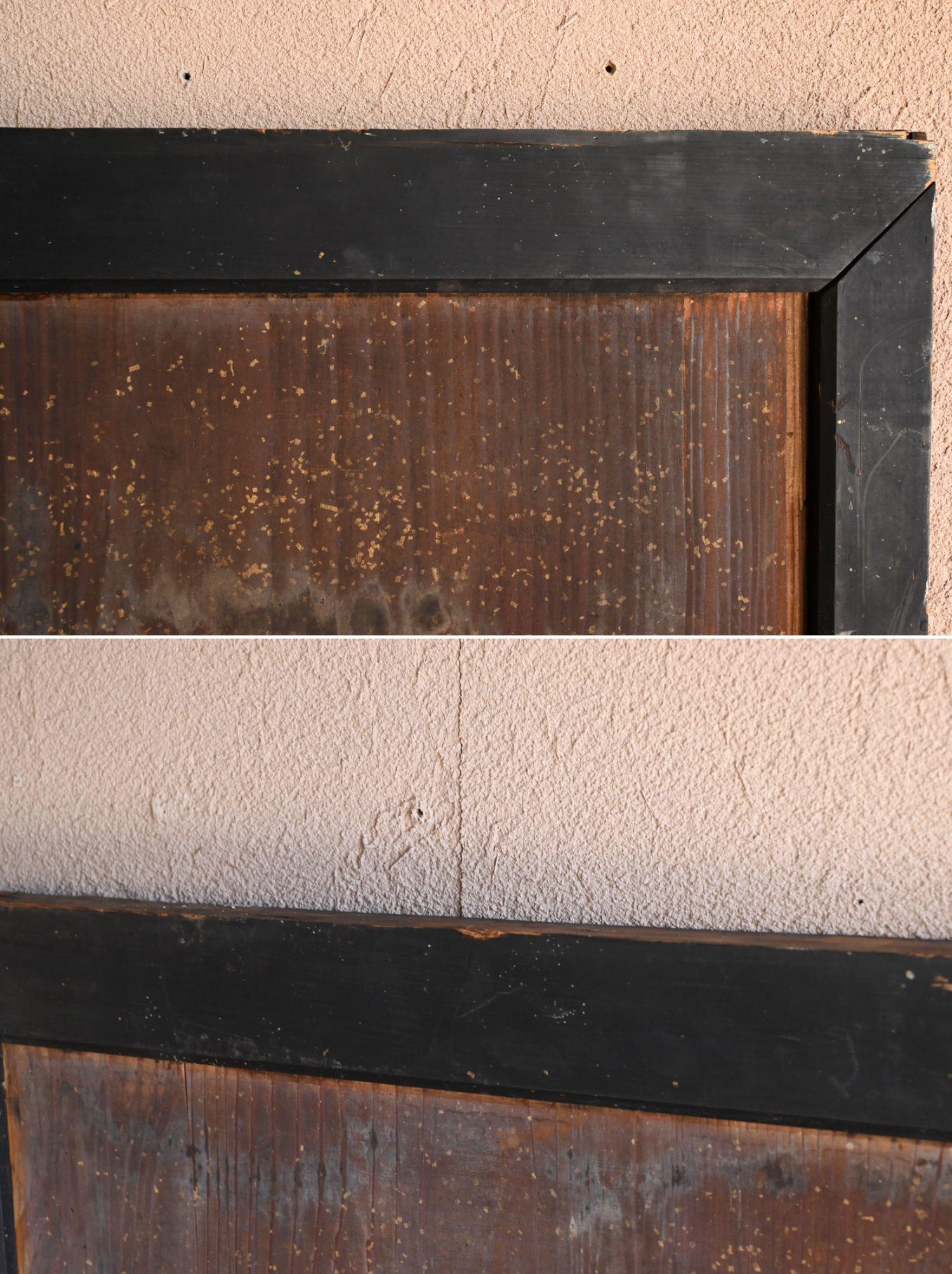 Una rara puerta corredera de madera con pinturas japonesas/1800-1920/Edo-Meiji en venta 5