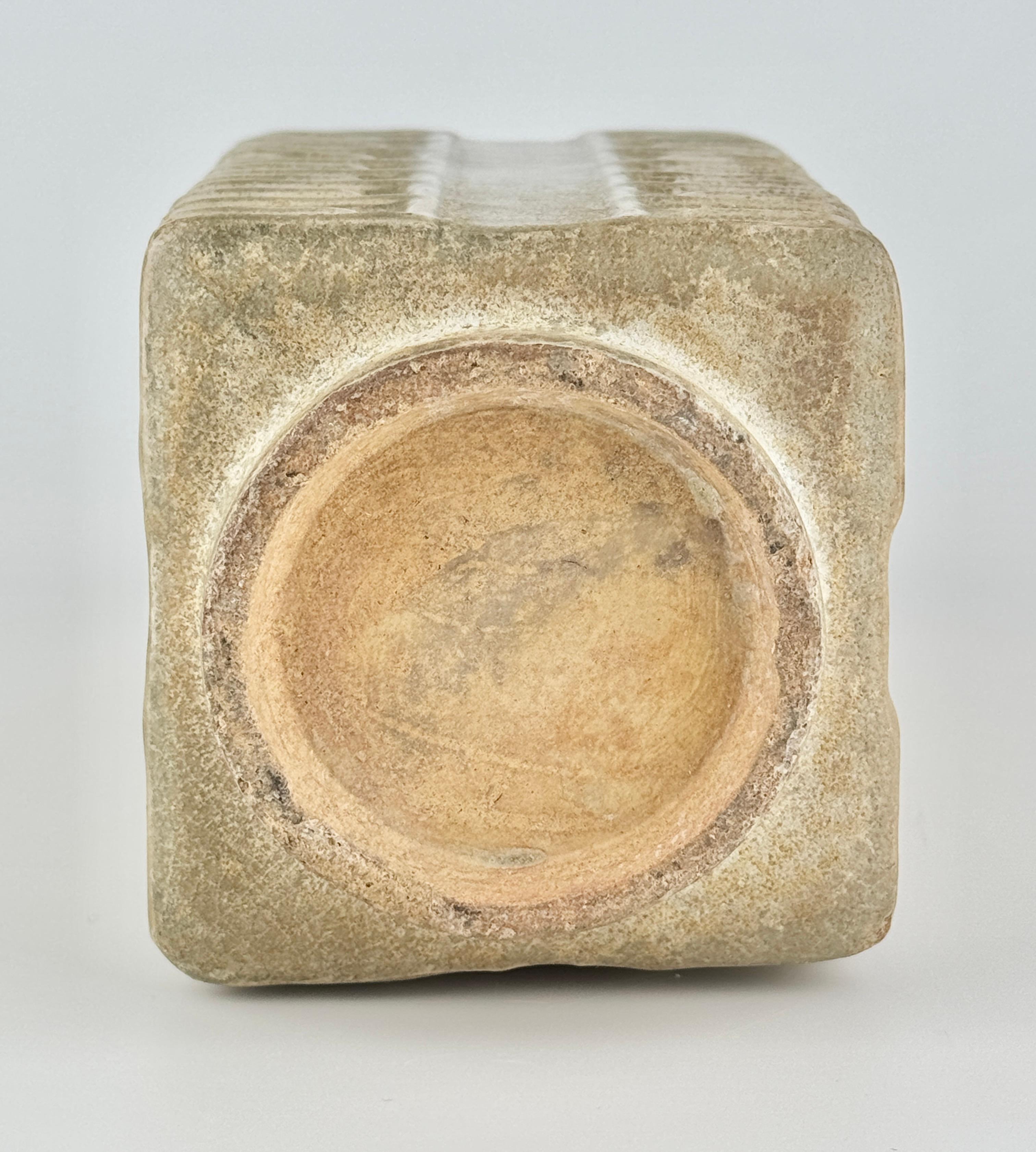 18th Century and Earlier A Rare Yue Celadon Cong-Shaped Vase, Western Jin Dynasty(3-5th C) For Sale