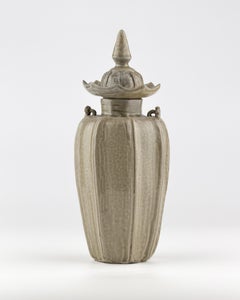 A Rare 'Yue' Celadon Glazed Octagonal Vase, Western Jin Dynasty (266 - 316 AD)